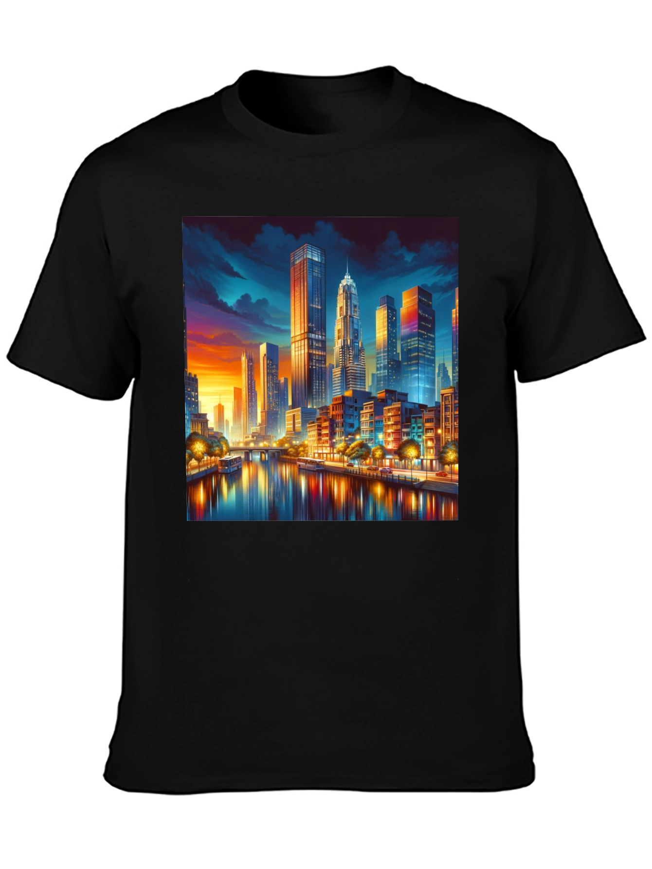Cityscape Riverfront T-Shirt