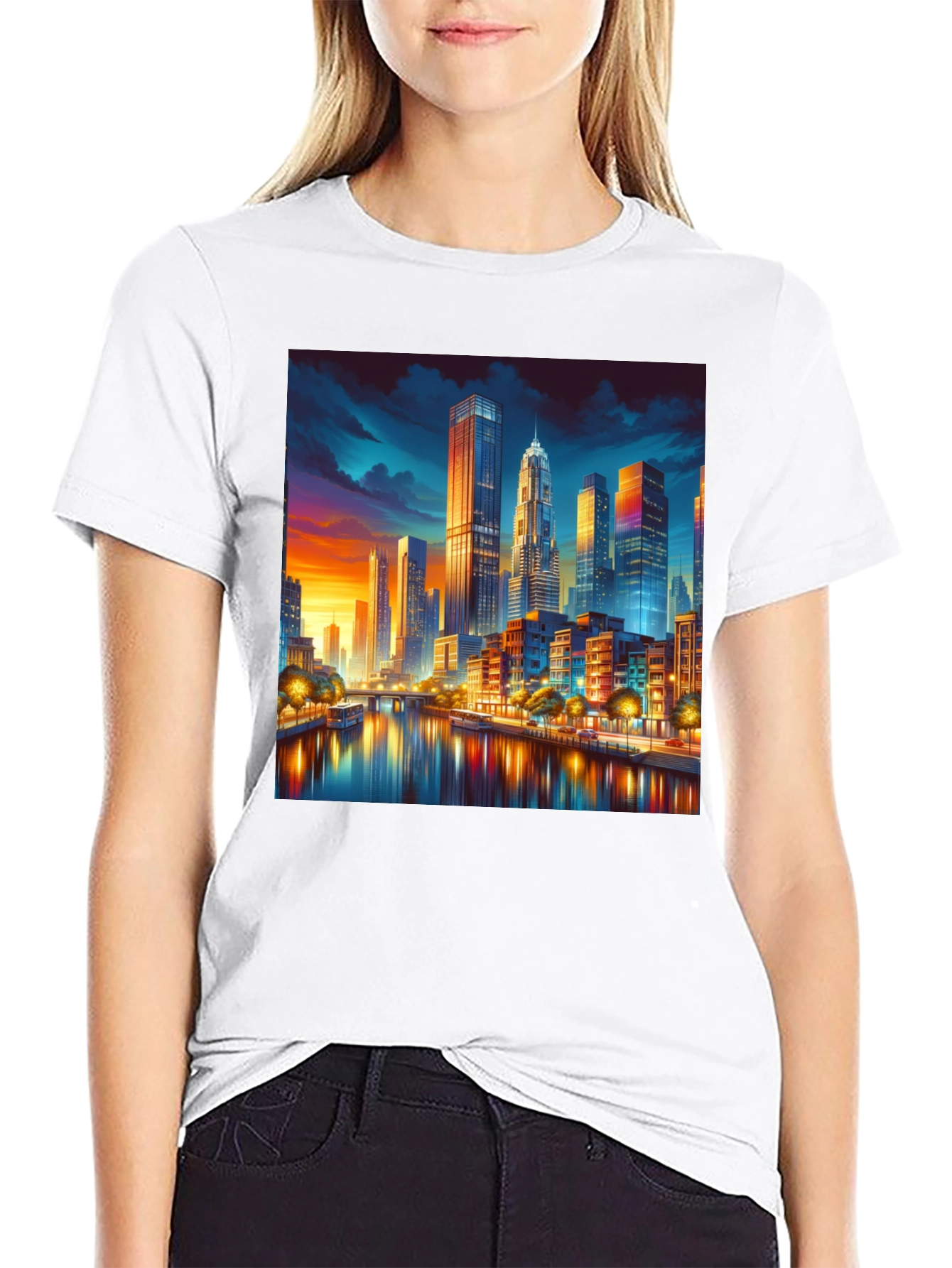 Cityscape Riverfront T-Shirt
