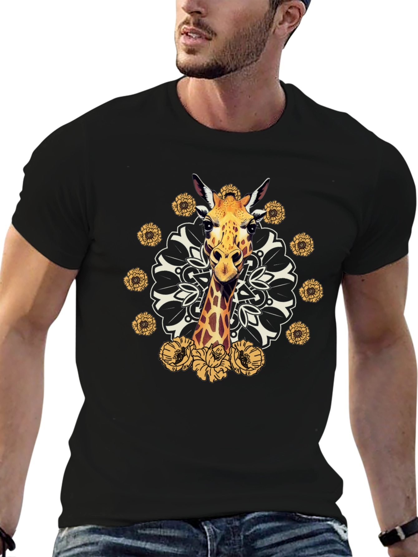 Giraffe Mandala Graphic Tee