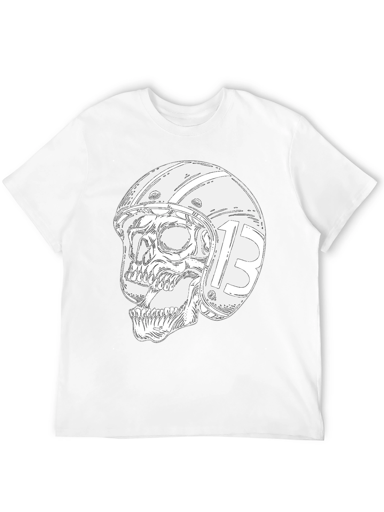 Skull Helmet Black T-Shirt - Rider Graphic Tee