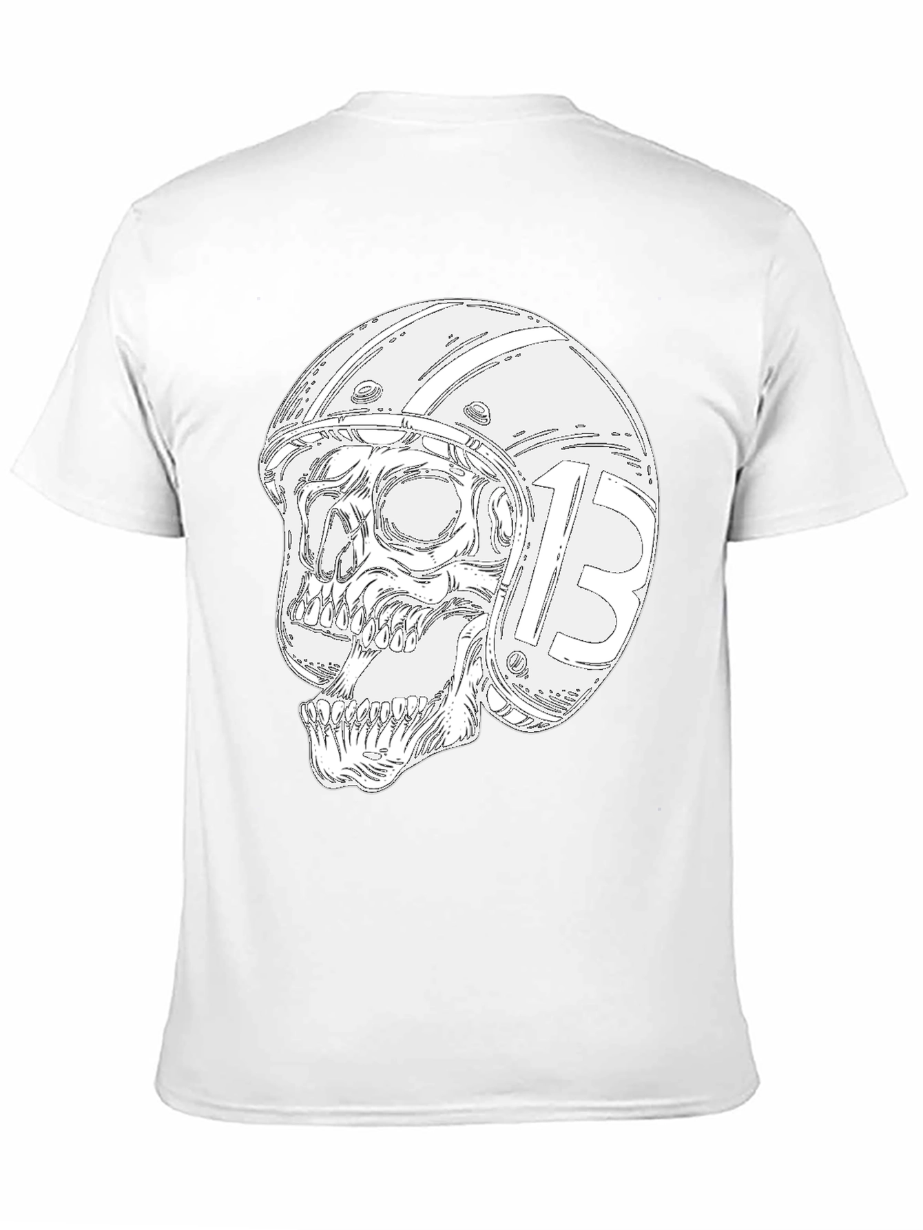 Skull Helmet Black T-Shirt - Rider Graphic Tee
