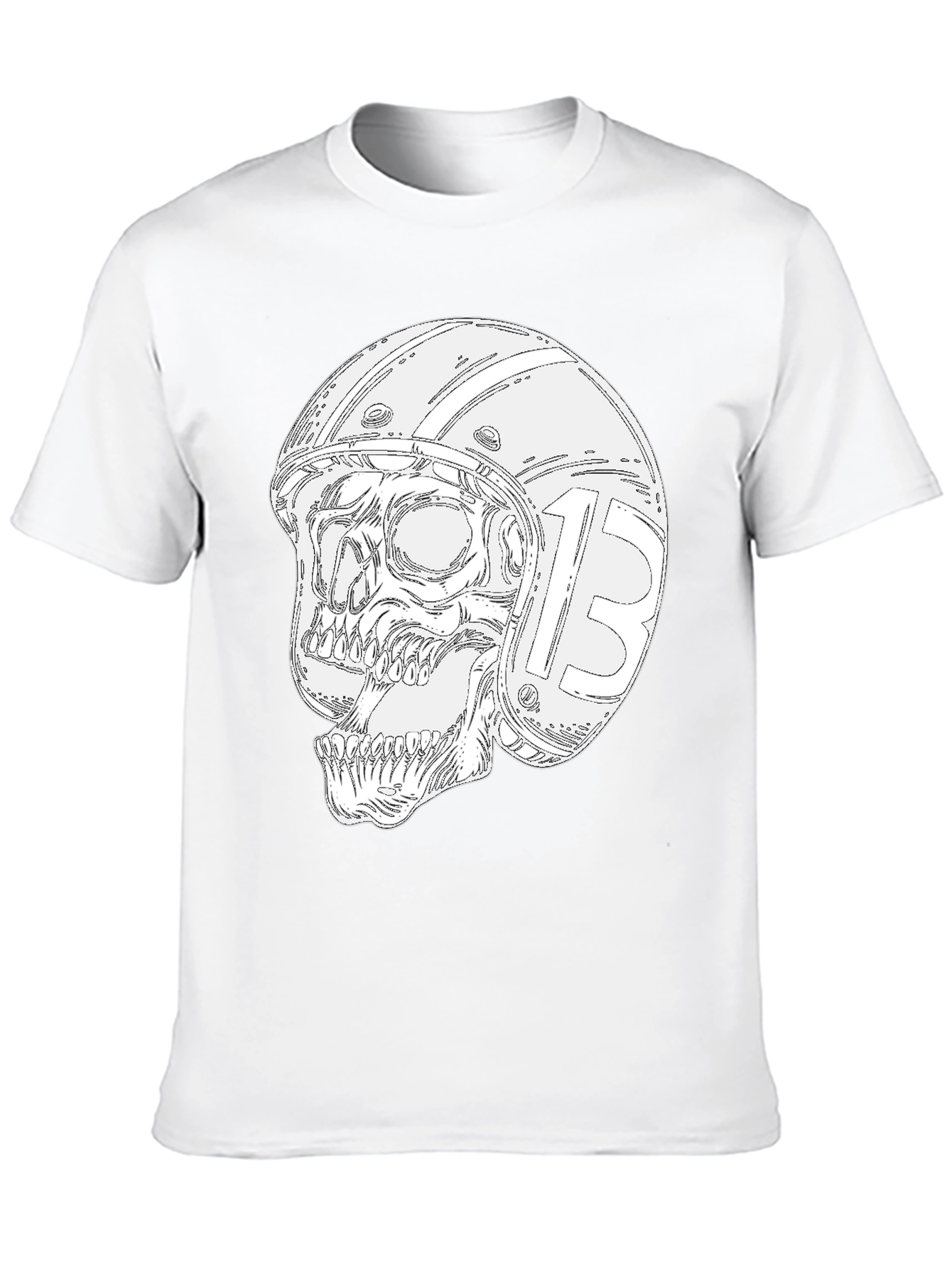 Skull Helmet Black T-Shirt - Rider Graphic Tee
