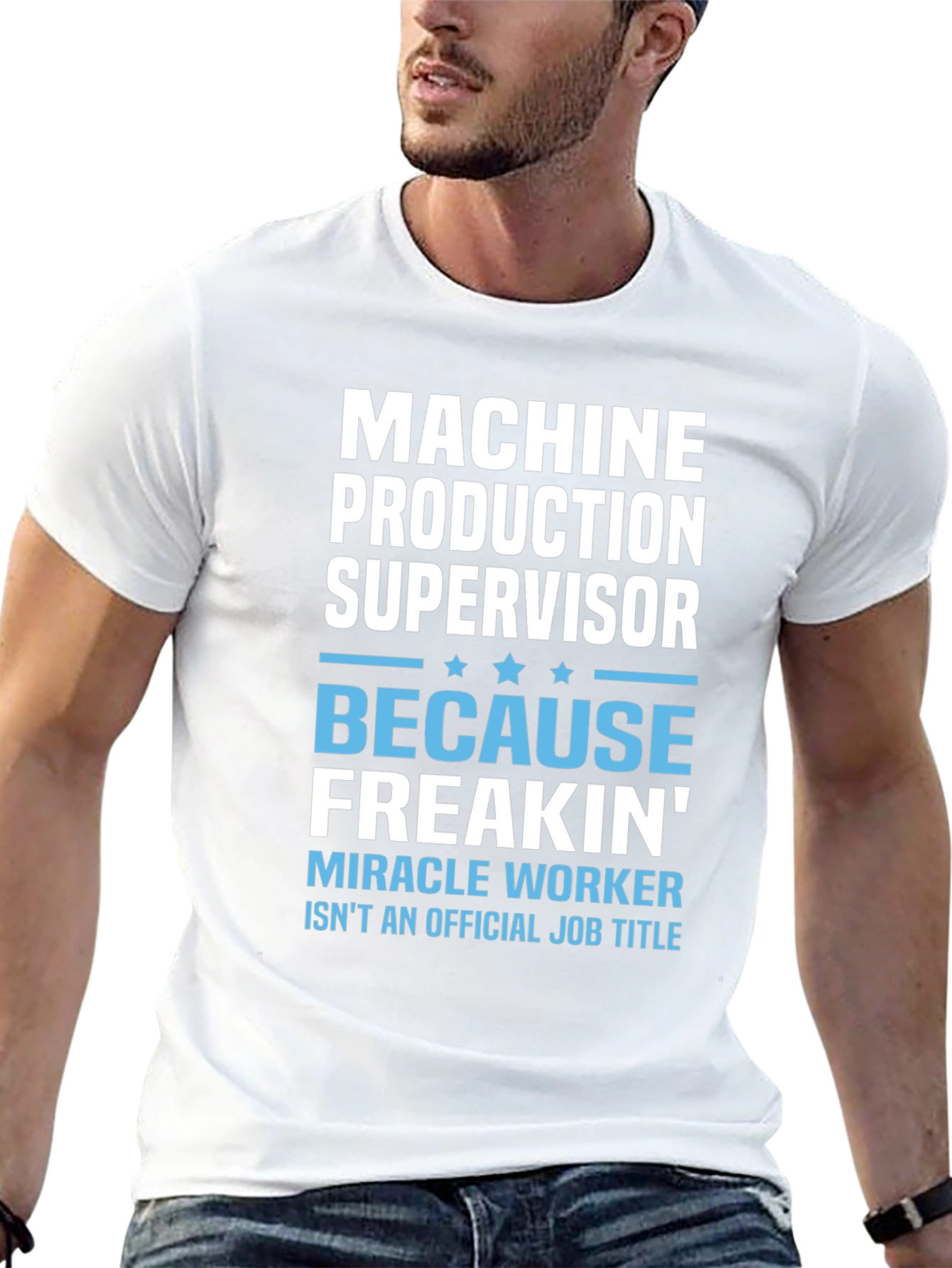 Machine Production Supervisor Funny Job Title T-Shirt
