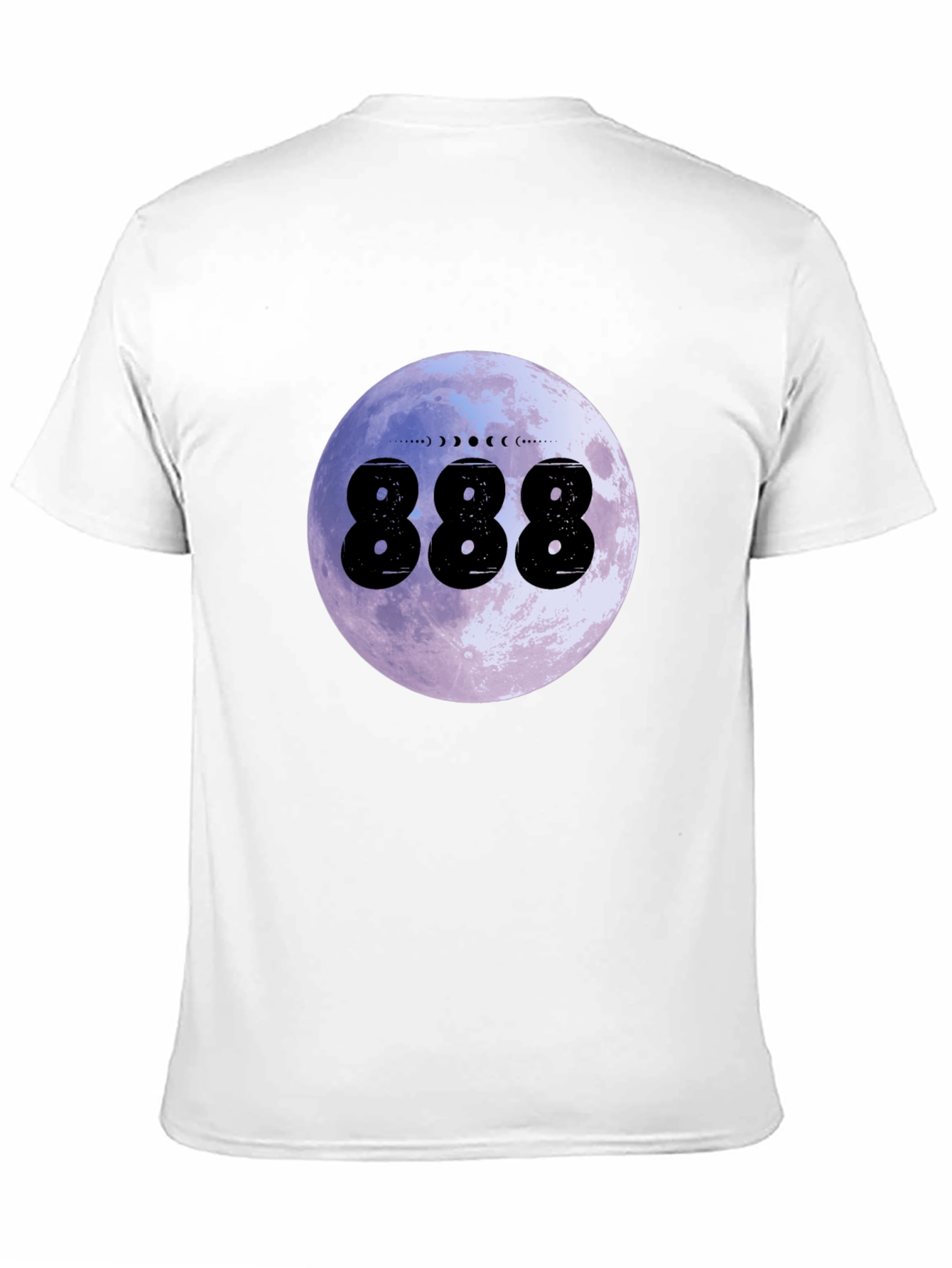 Moon Phase 888 Graphic Black T-Shirt