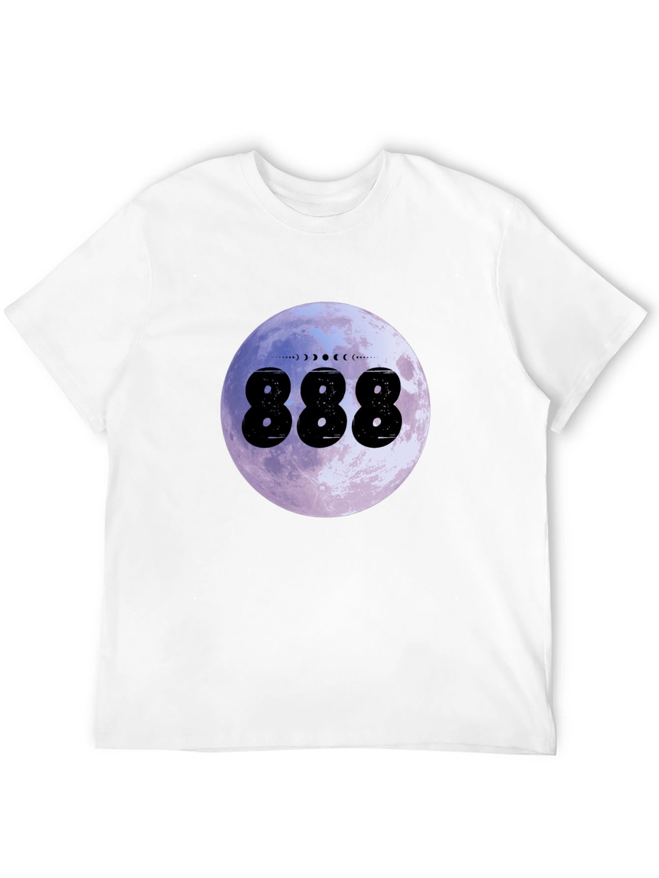Moon Phase 888 Graphic Black T-Shirt