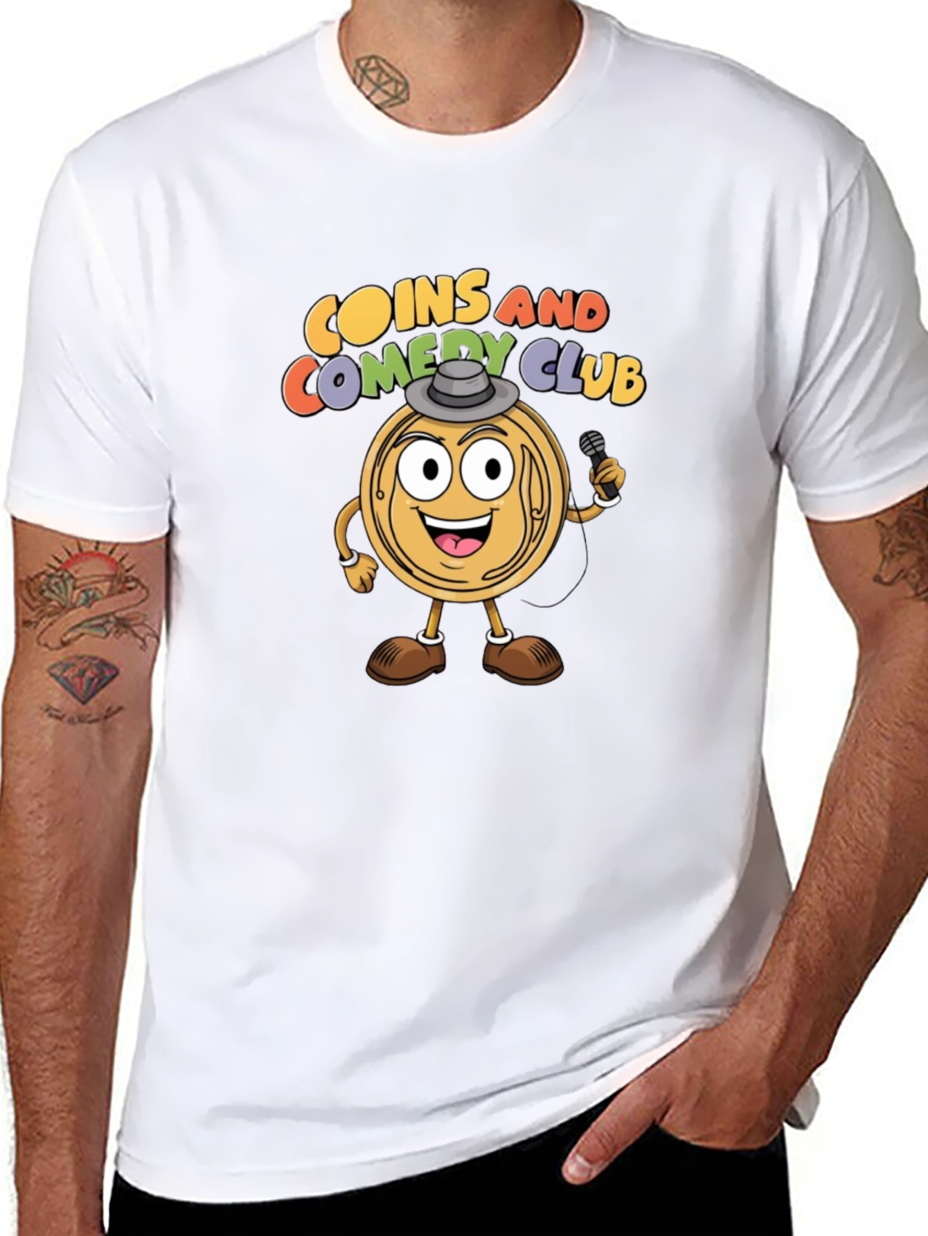 Coins and Comedy Club Graphic T-Shirt