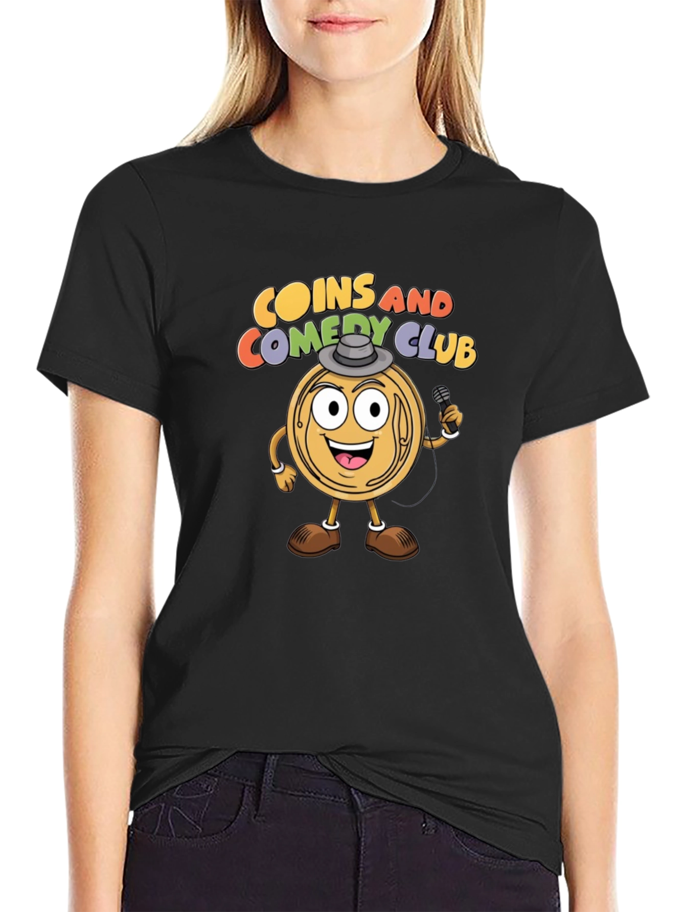 Coins and Comedy Club Graphic T-Shirt