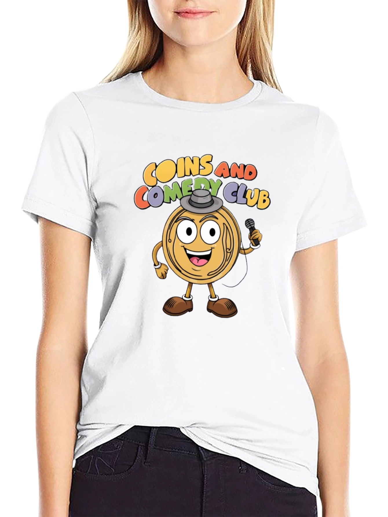 Coins and Comedy Club Graphic T-Shirt