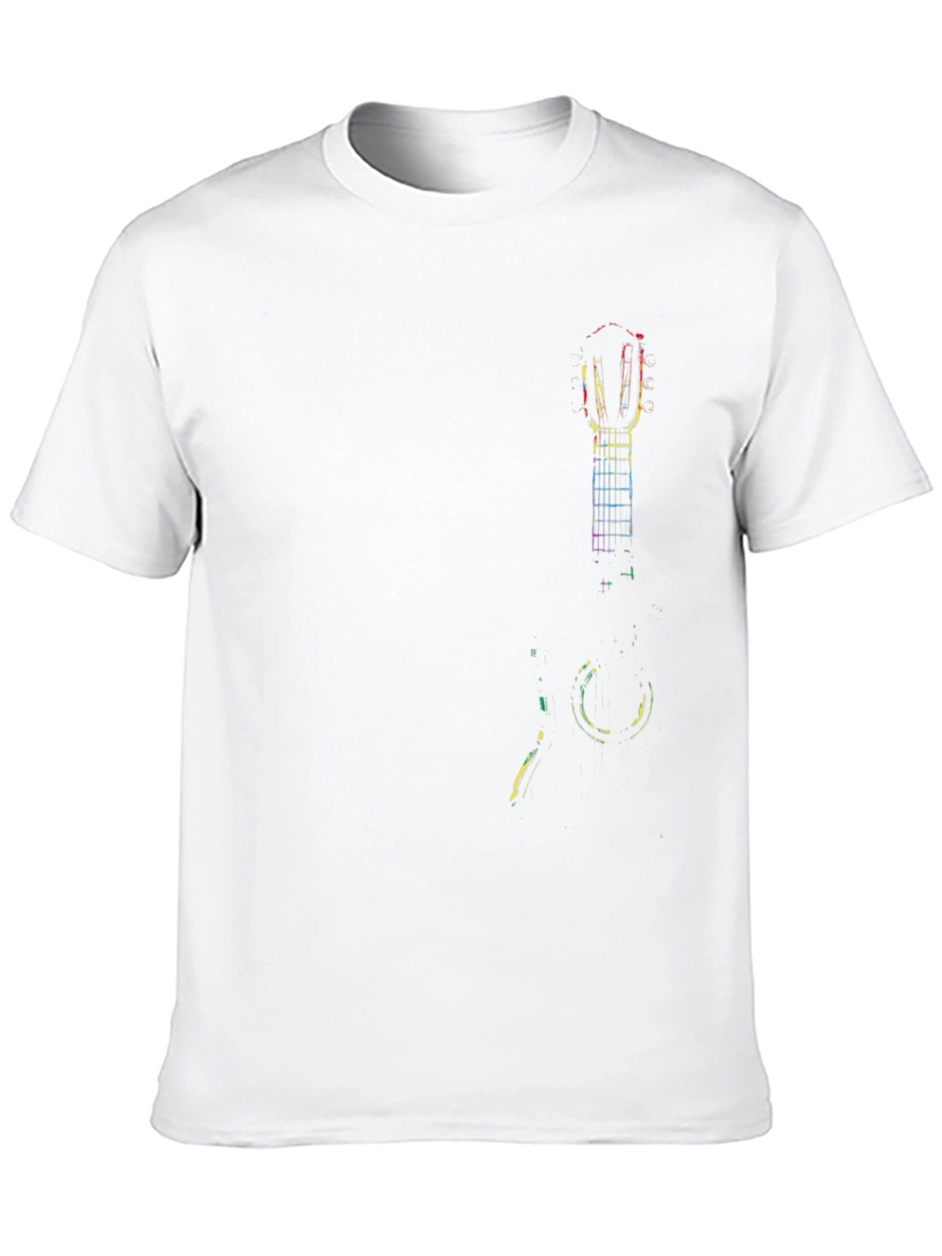 Guitar Art Mens Black T-Shirt