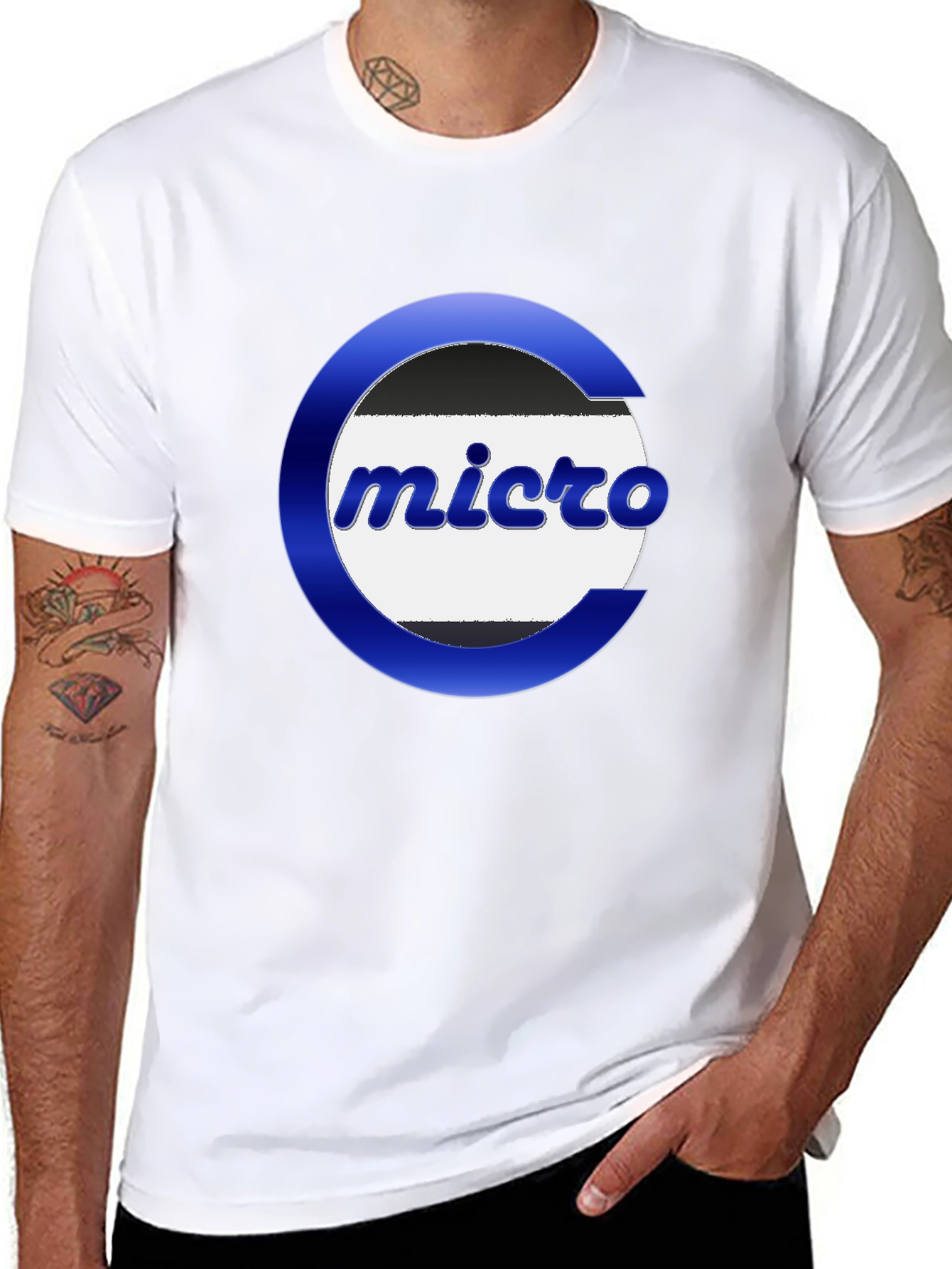 Micro Logo Graphic Tee - Black