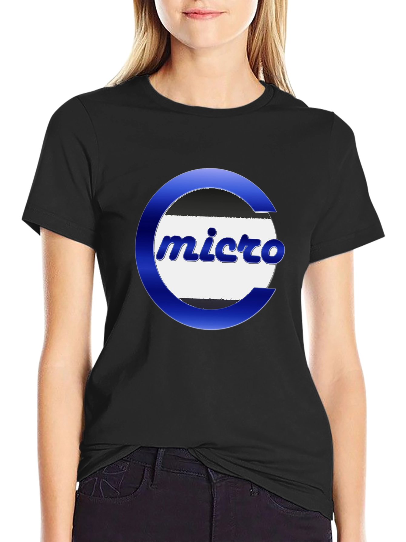 Micro Logo Graphic Tee - Black