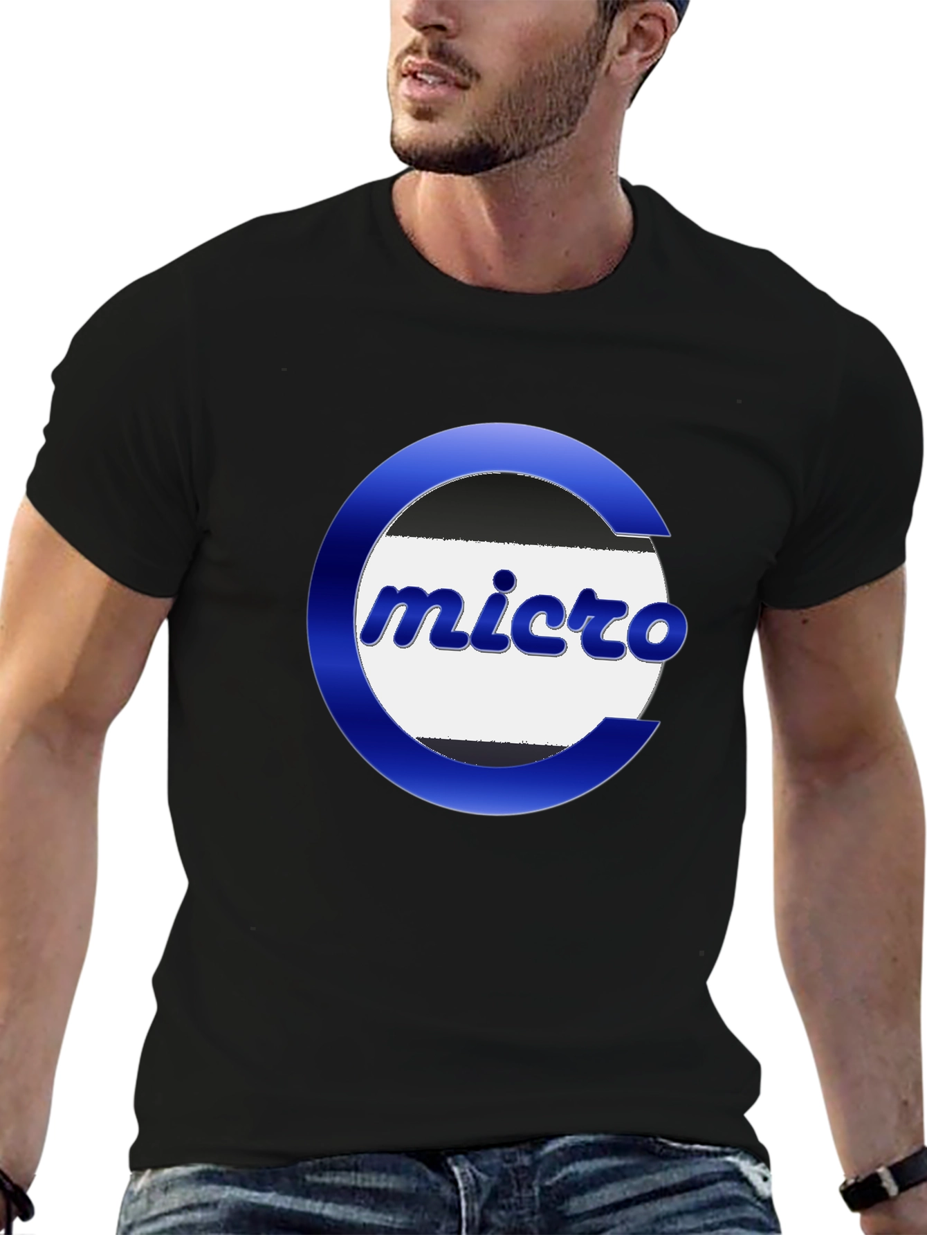 Micro Logo Graphic Tee - Black