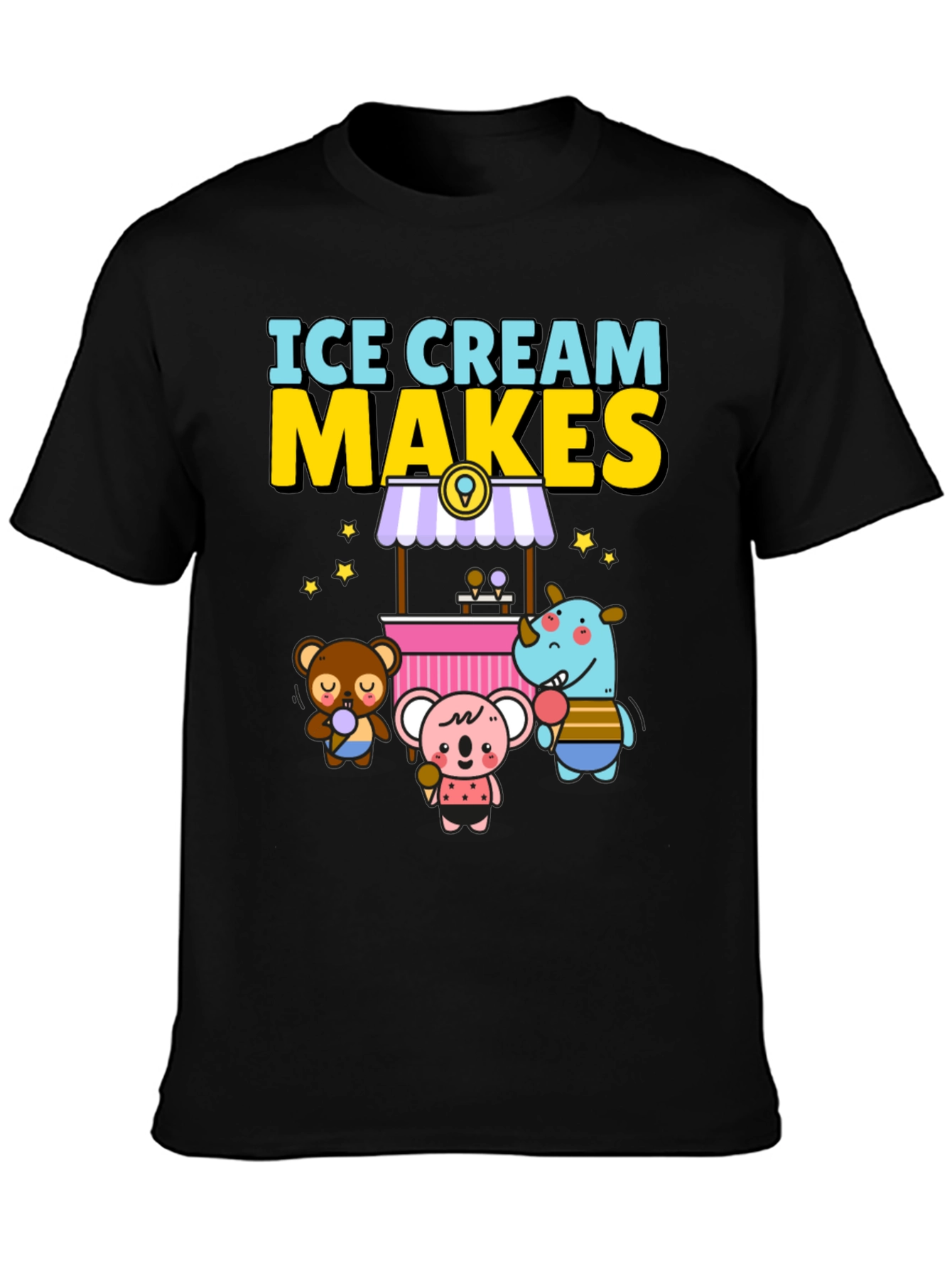 Ice Cream Makes Animals Happy T-Shirt
