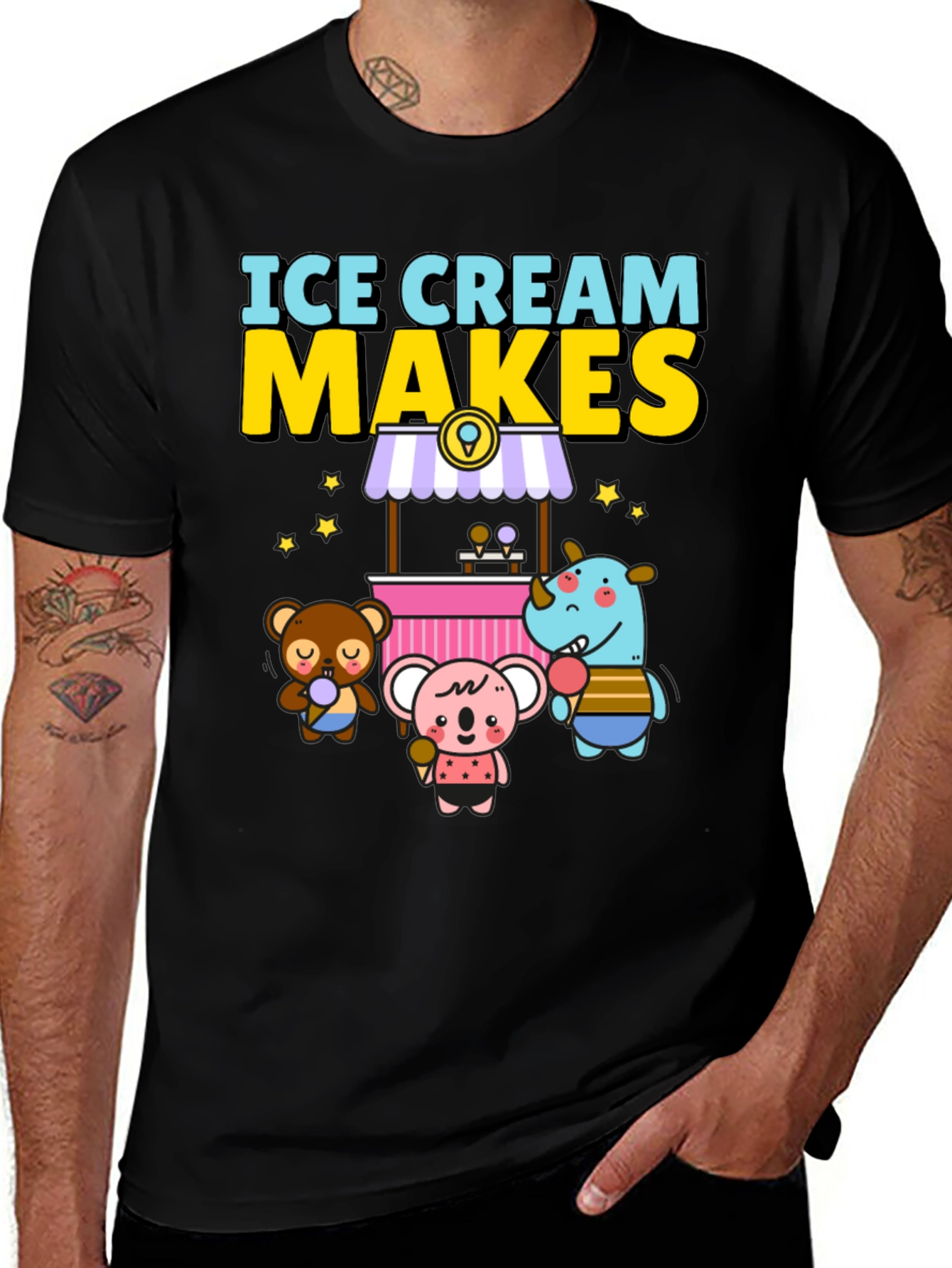 Ice Cream Makes Animals Happy T-Shirt