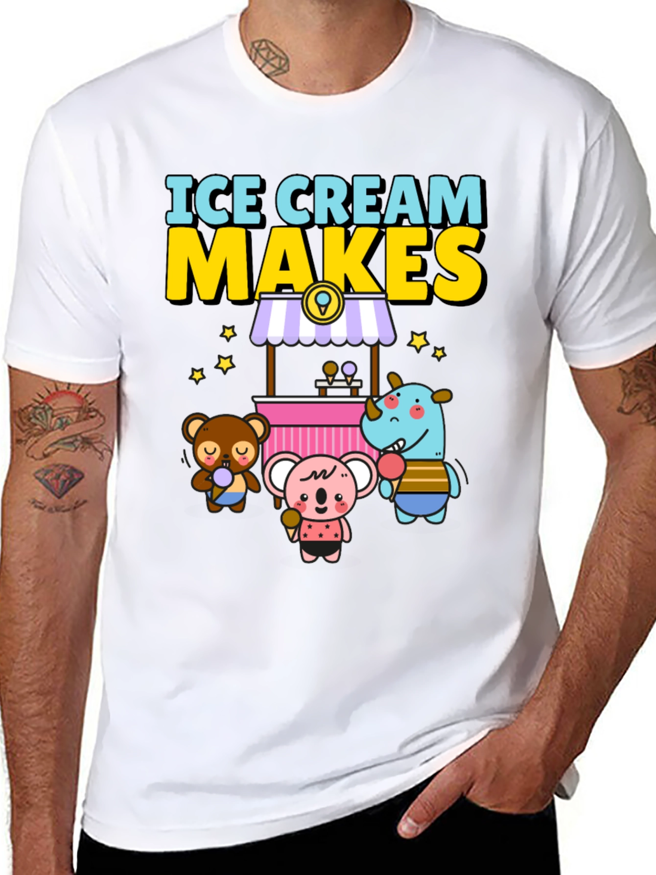 Ice Cream Makes Animals Happy T-Shirt