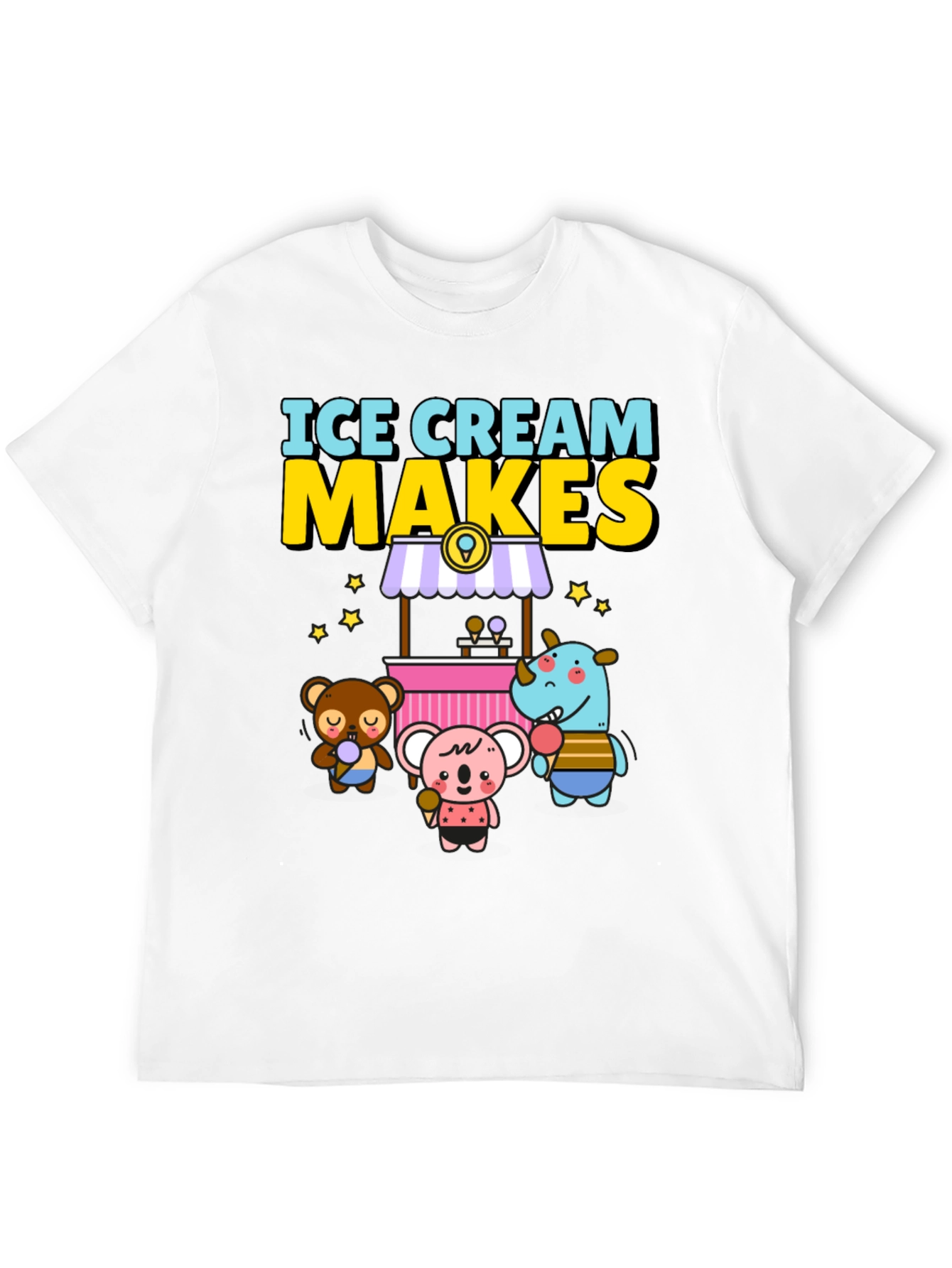Ice Cream Makes Animals Happy T-Shirt