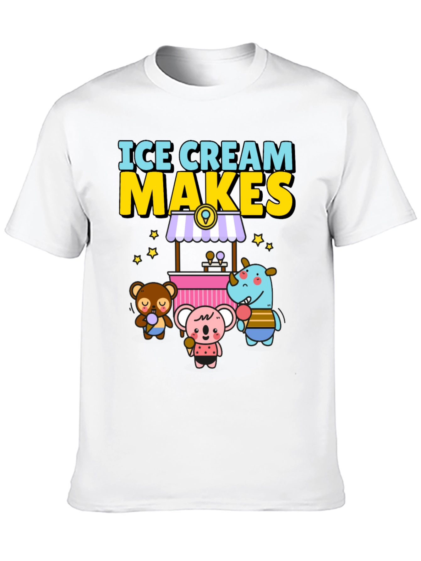 Ice Cream Makes Animals Happy T-Shirt