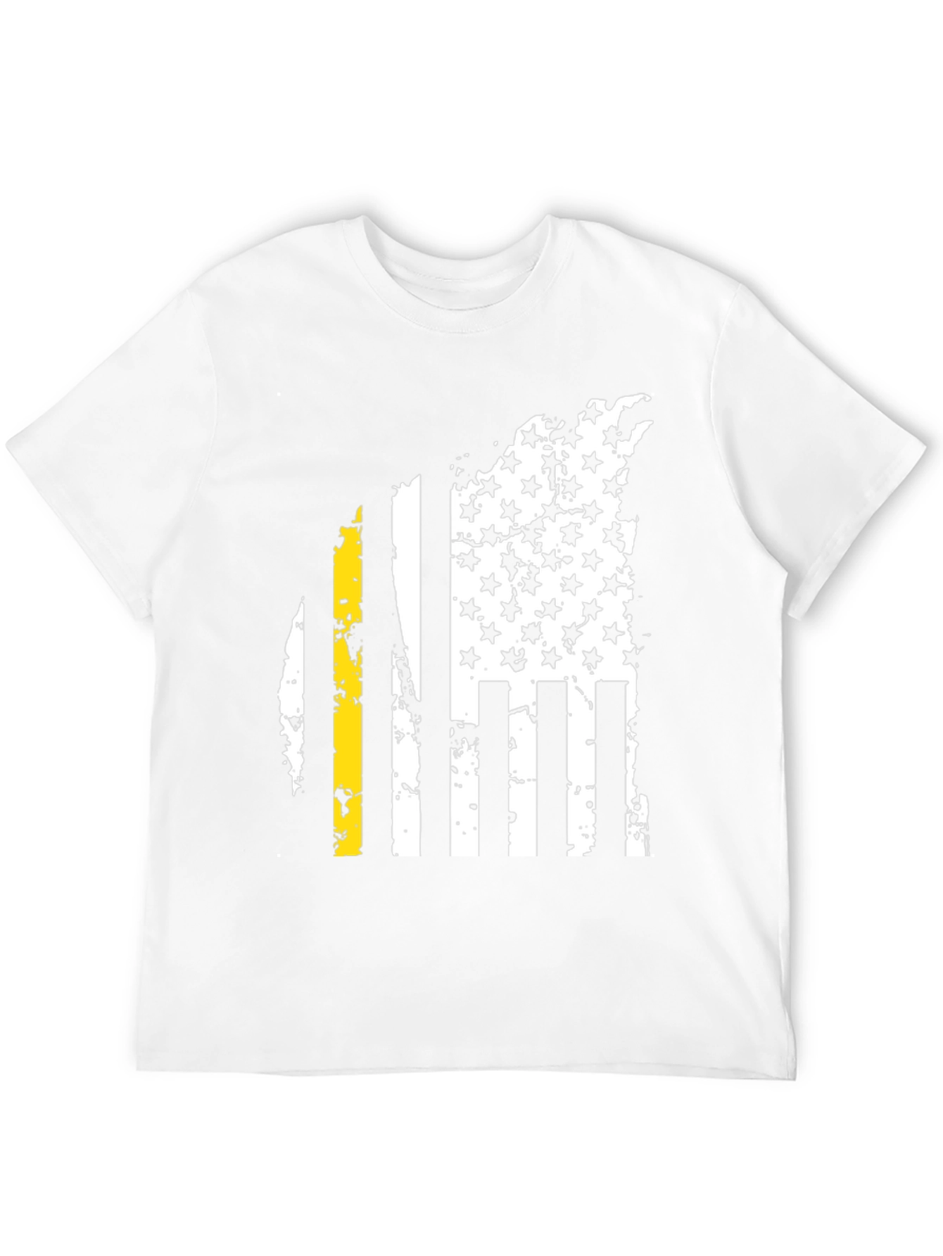 American Flag Thin Yellow Line Mens Tee