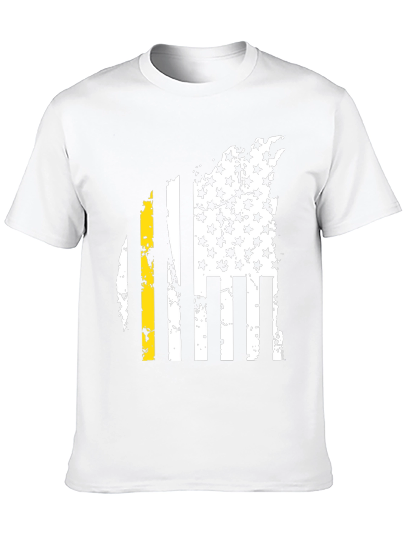 American Flag Thin Yellow Line Mens Tee