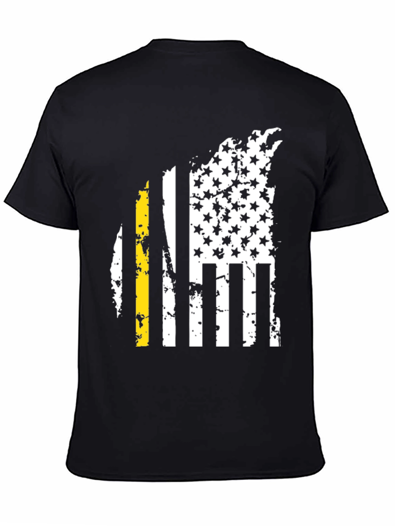 American Flag Thin Yellow Line Mens Tee