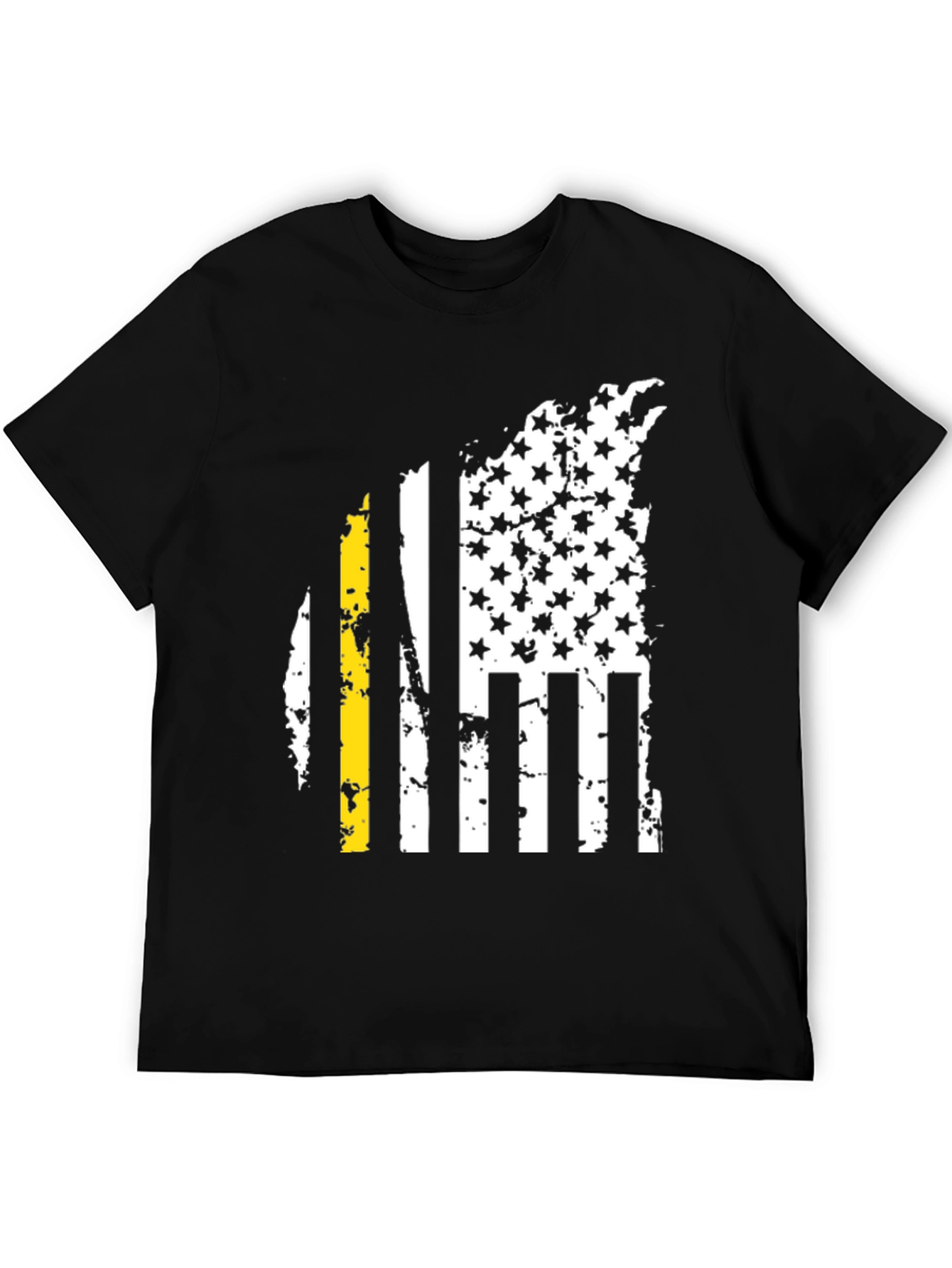 American Flag Thin Yellow Line Mens Tee