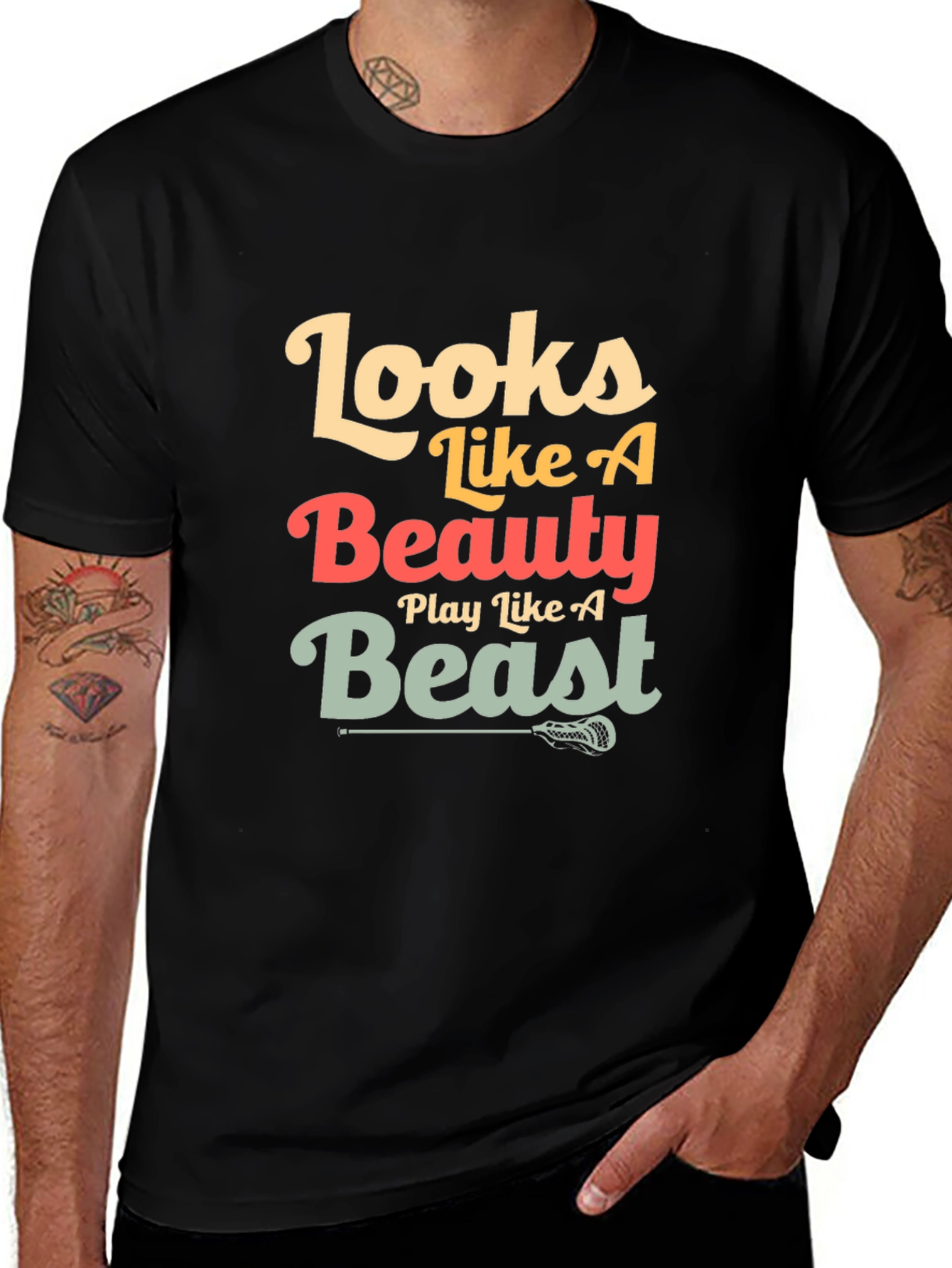Looks Like A Beauty Play Like A Beast T-Shirt