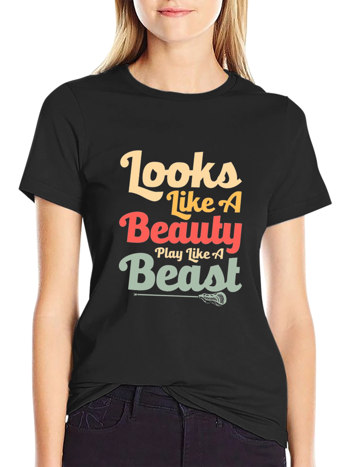 Looks Like A Beauty Play Like A Beast T-Shirt