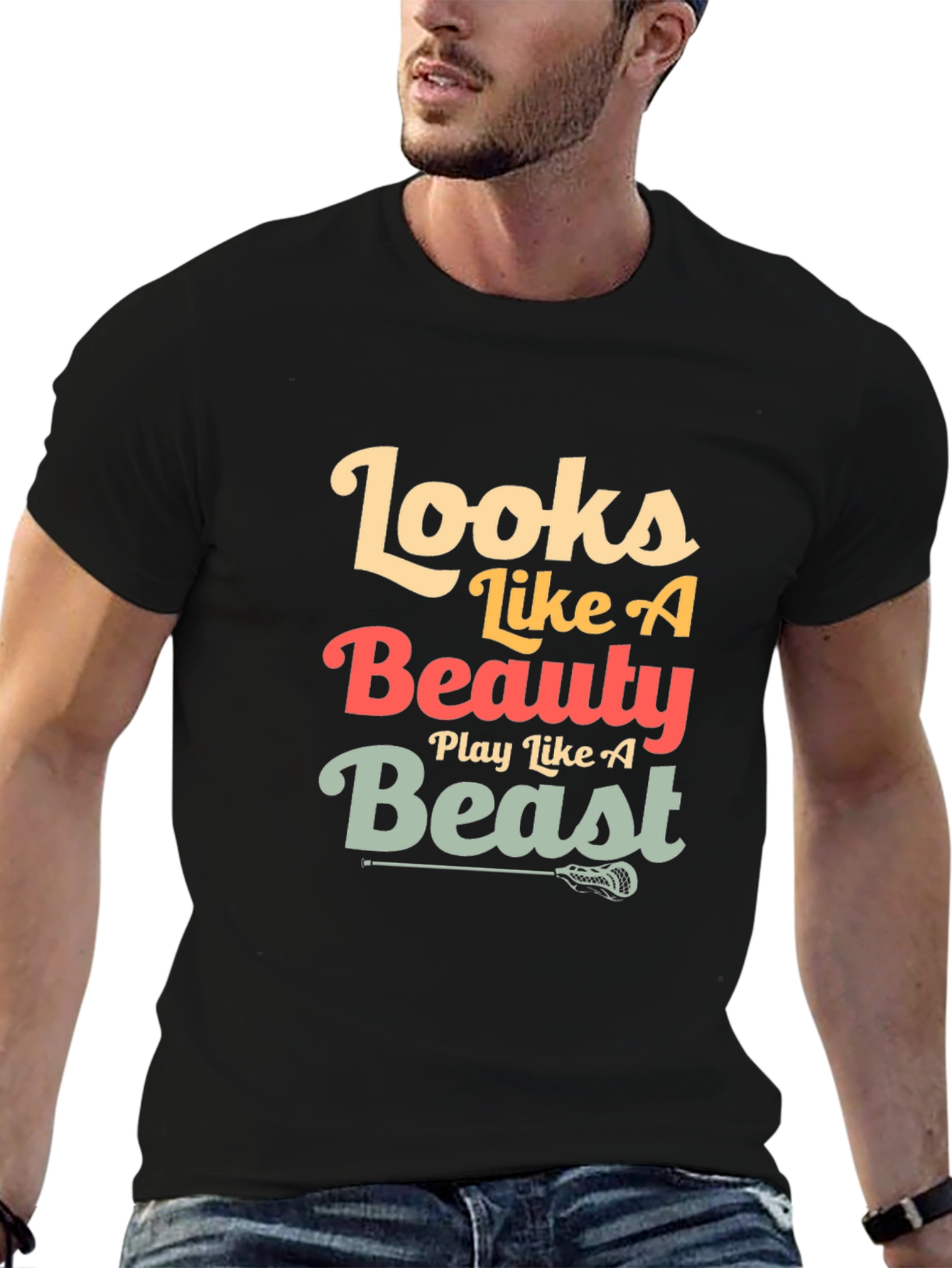 Looks Like A Beauty Play Like A Beast T-Shirt