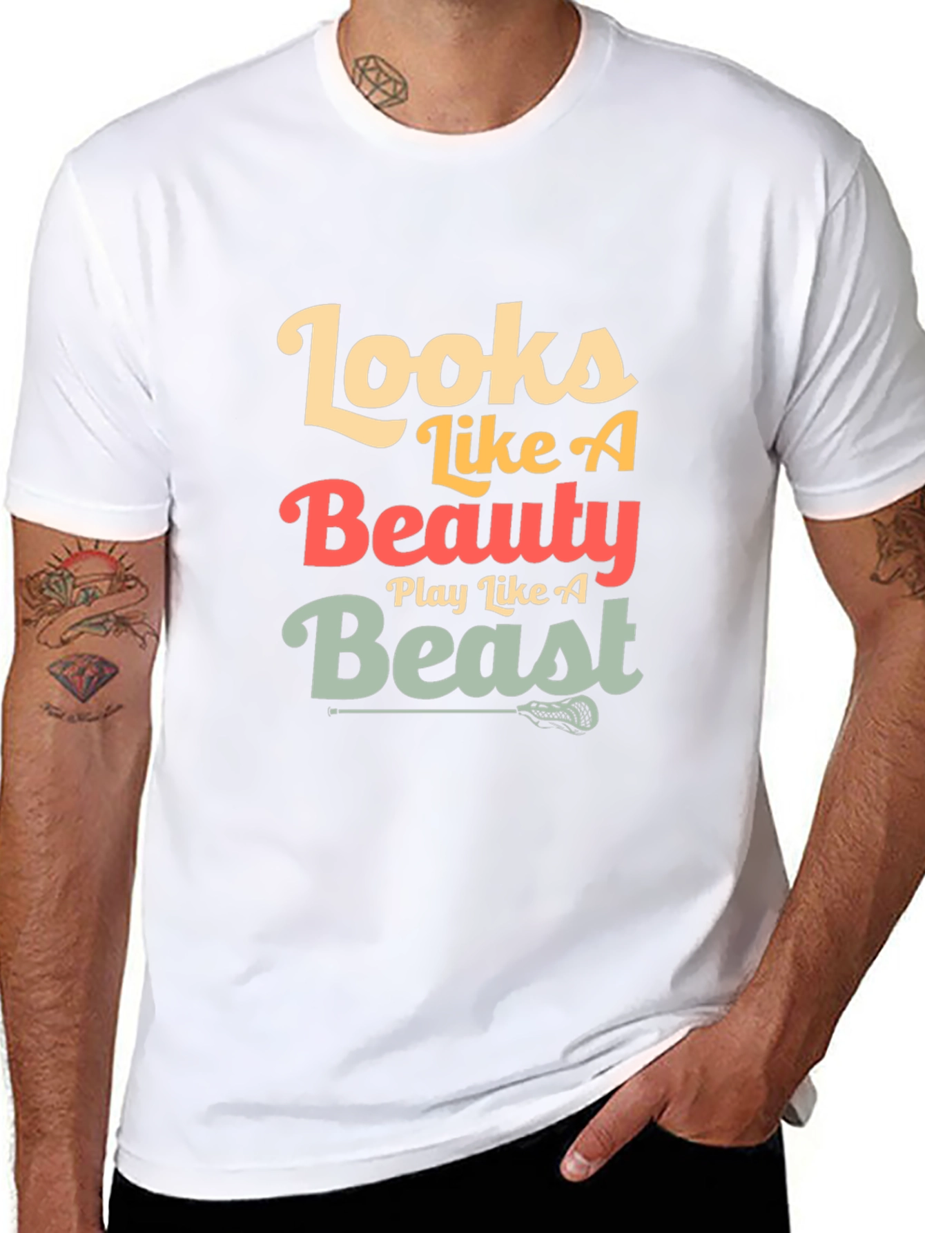 Looks Like A Beauty Play Like A Beast T-Shirt