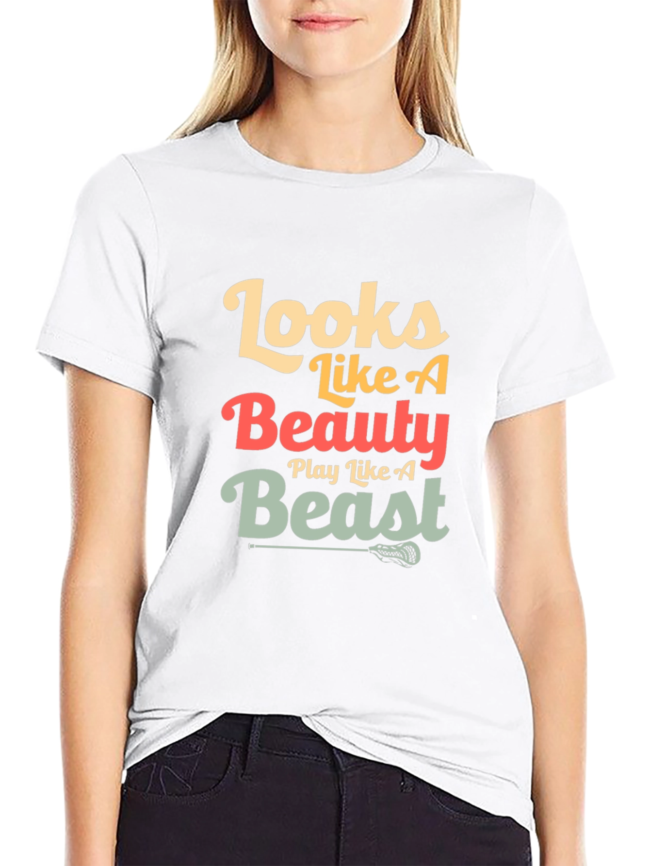 Looks Like A Beauty Play Like A Beast T-Shirt
