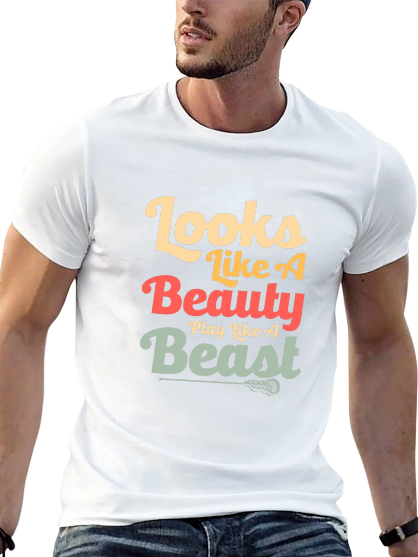 Looks Like A Beauty Play Like A Beast T-Shirt
