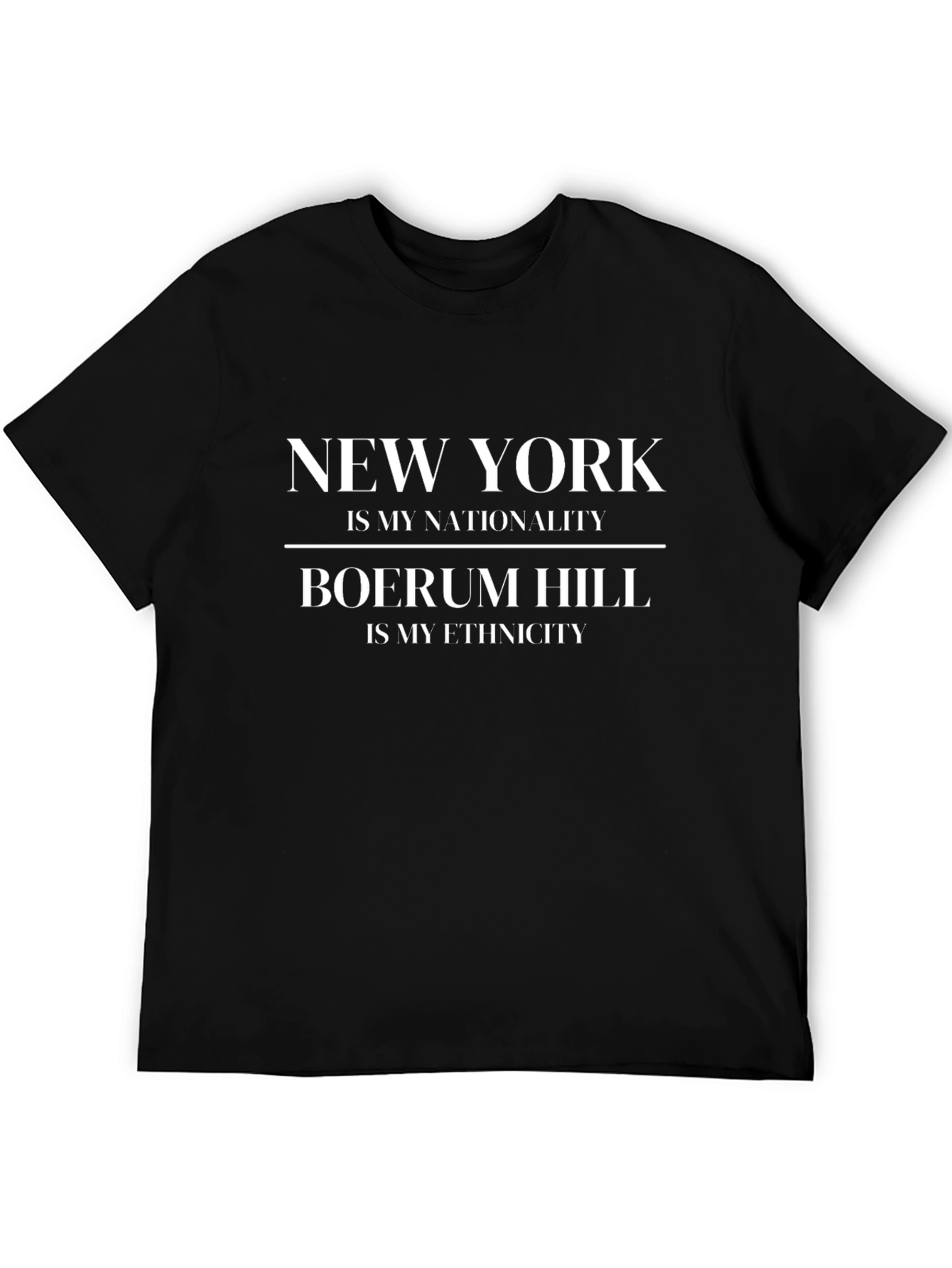 New York Nationality Boerum Hill Ethnicity Black T-Shirt