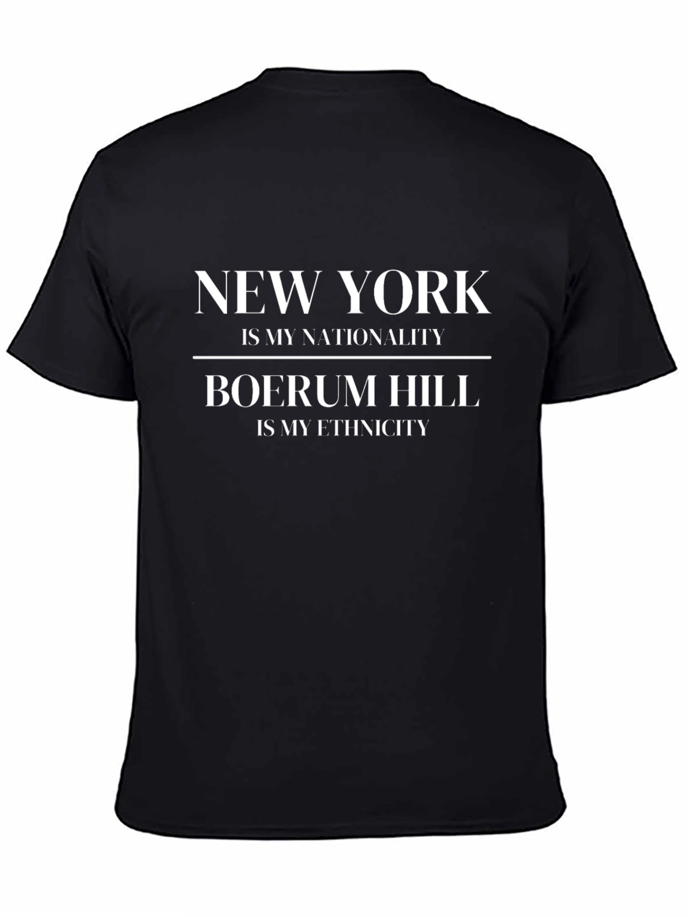 New York Nationality Boerum Hill Ethnicity Black T-Shirt