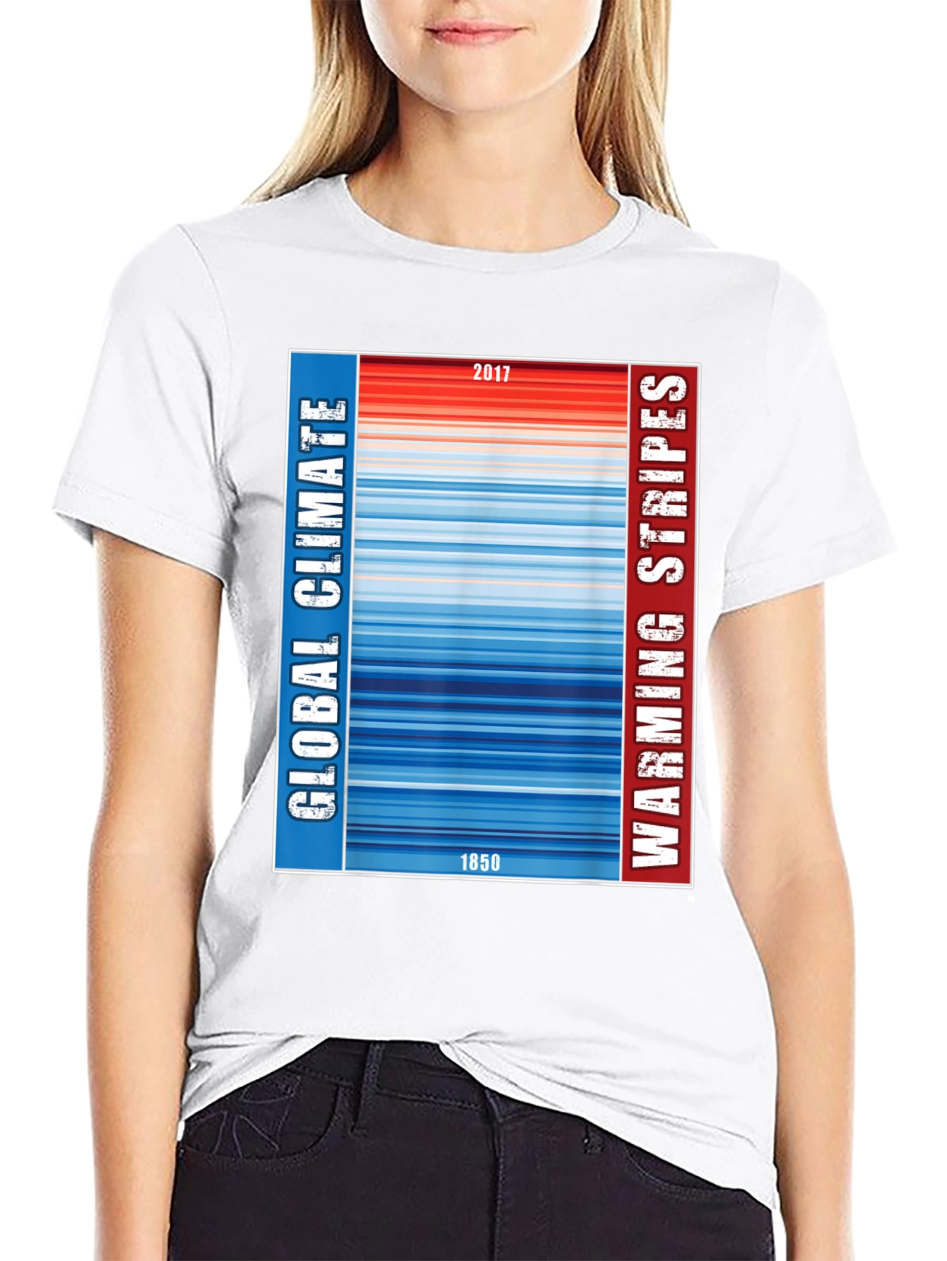Global Climate Warming Stripes T-Shirt