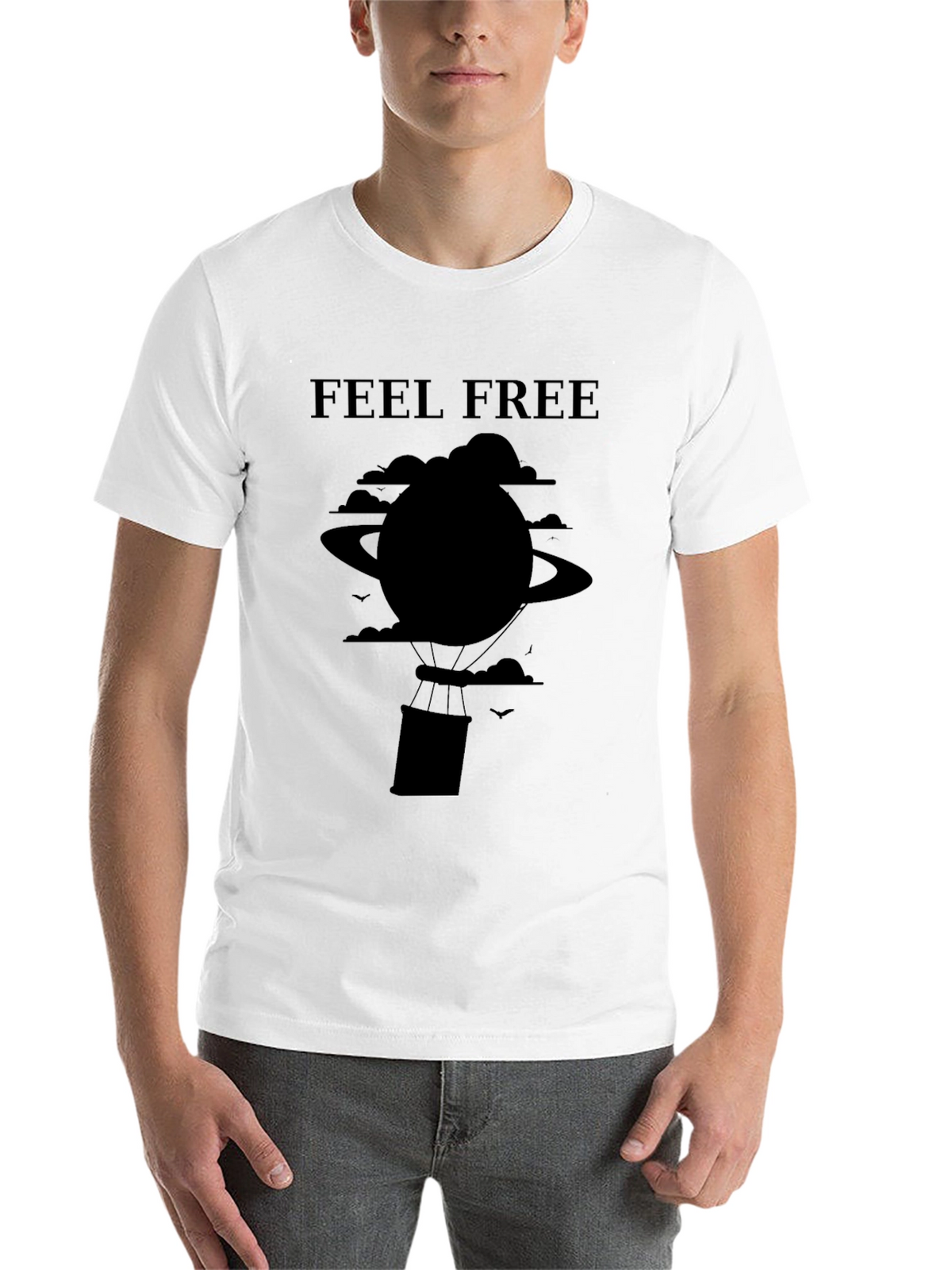 Feel Free Black Graphic Tee