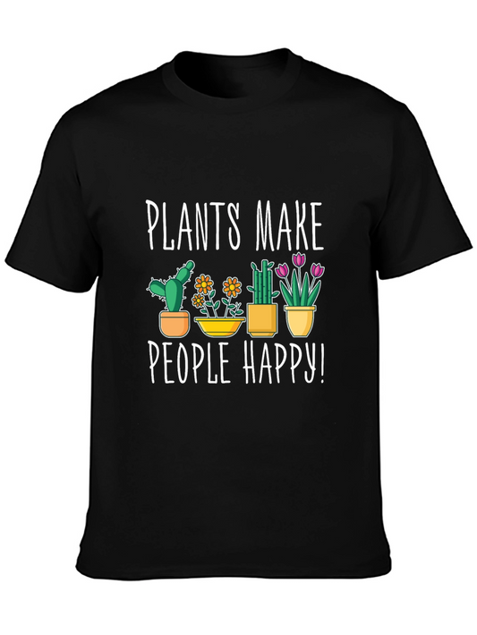 Plants Make People Happy Graphic T-Shirt