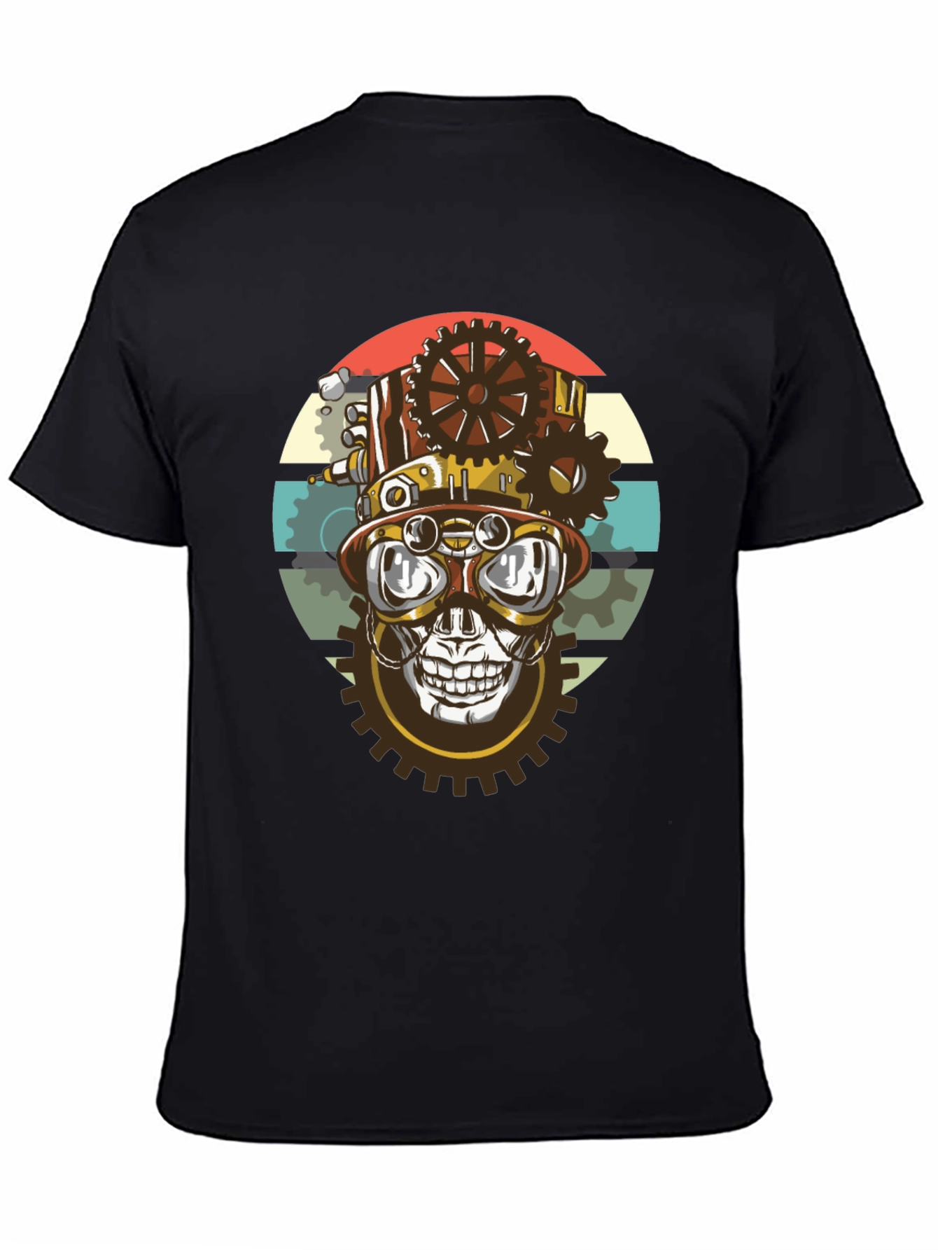 Steampunk Skull Gear T-Shirt - Graphic Tee