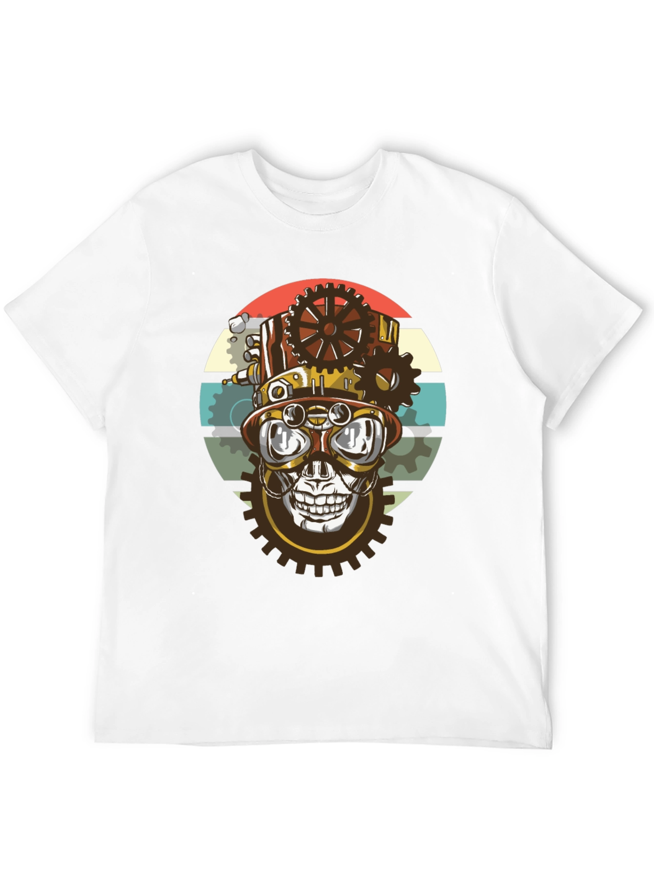 Steampunk Skull Gear T-Shirt - Graphic Tee