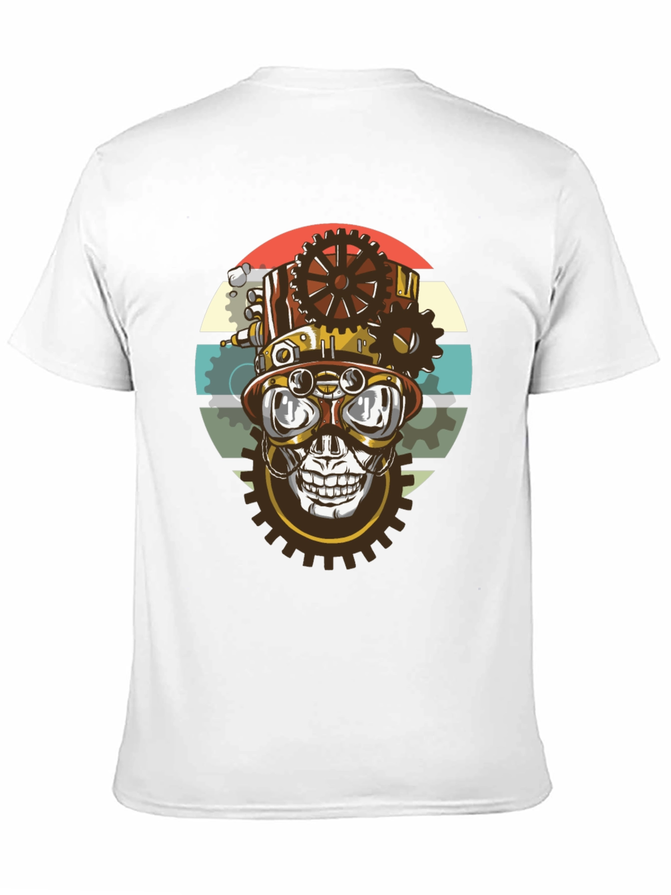 Steampunk Skull Gear T-Shirt - Graphic Tee