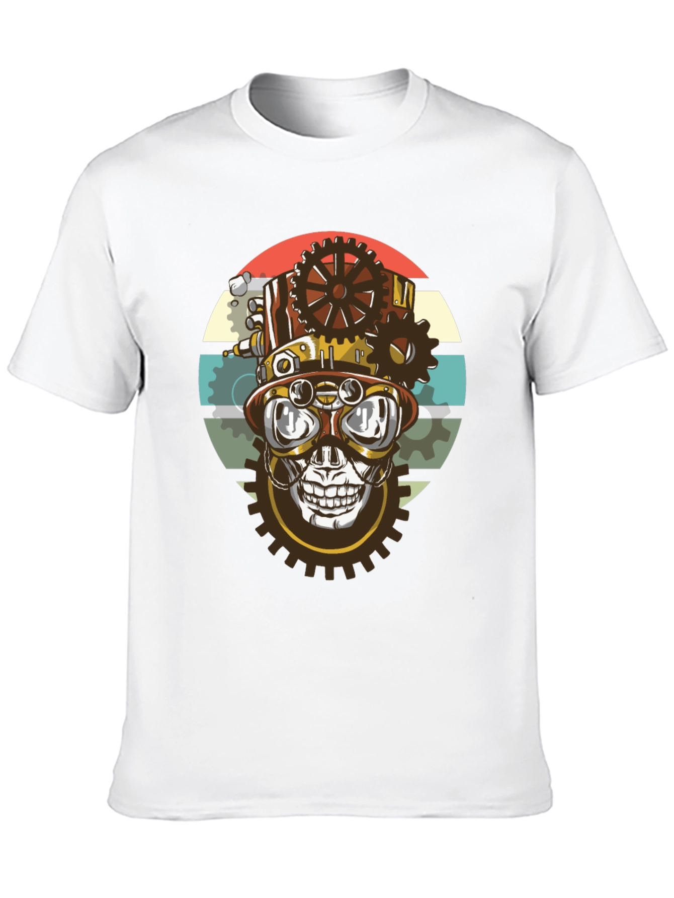 Steampunk Skull Gear T-Shirt - Graphic Tee