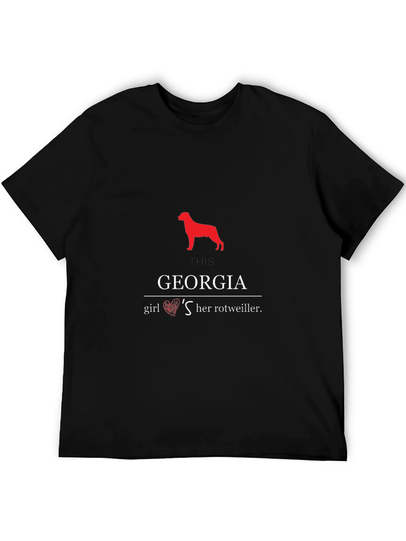 Georgia Rottweiler Lover Black T-Shirt