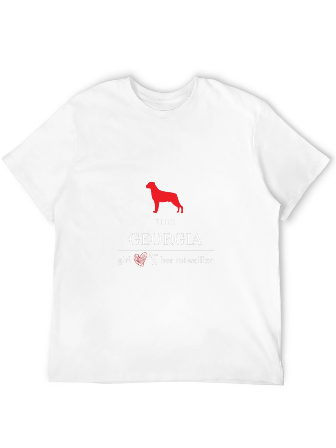 Georgia Rottweiler Lover Black T-Shirt