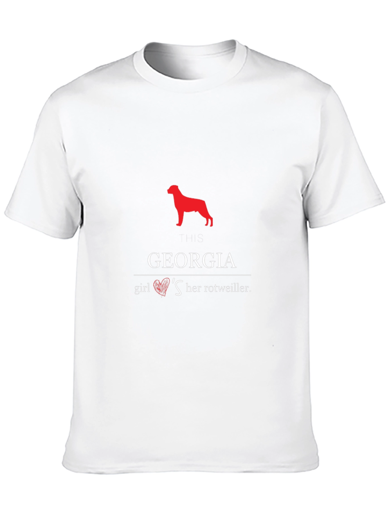 Georgia Rottweiler Lover Black T-Shirt