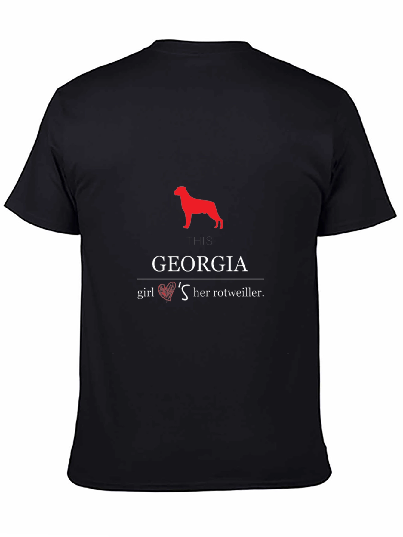 Georgia Rottweiler Lover Black T-Shirt
