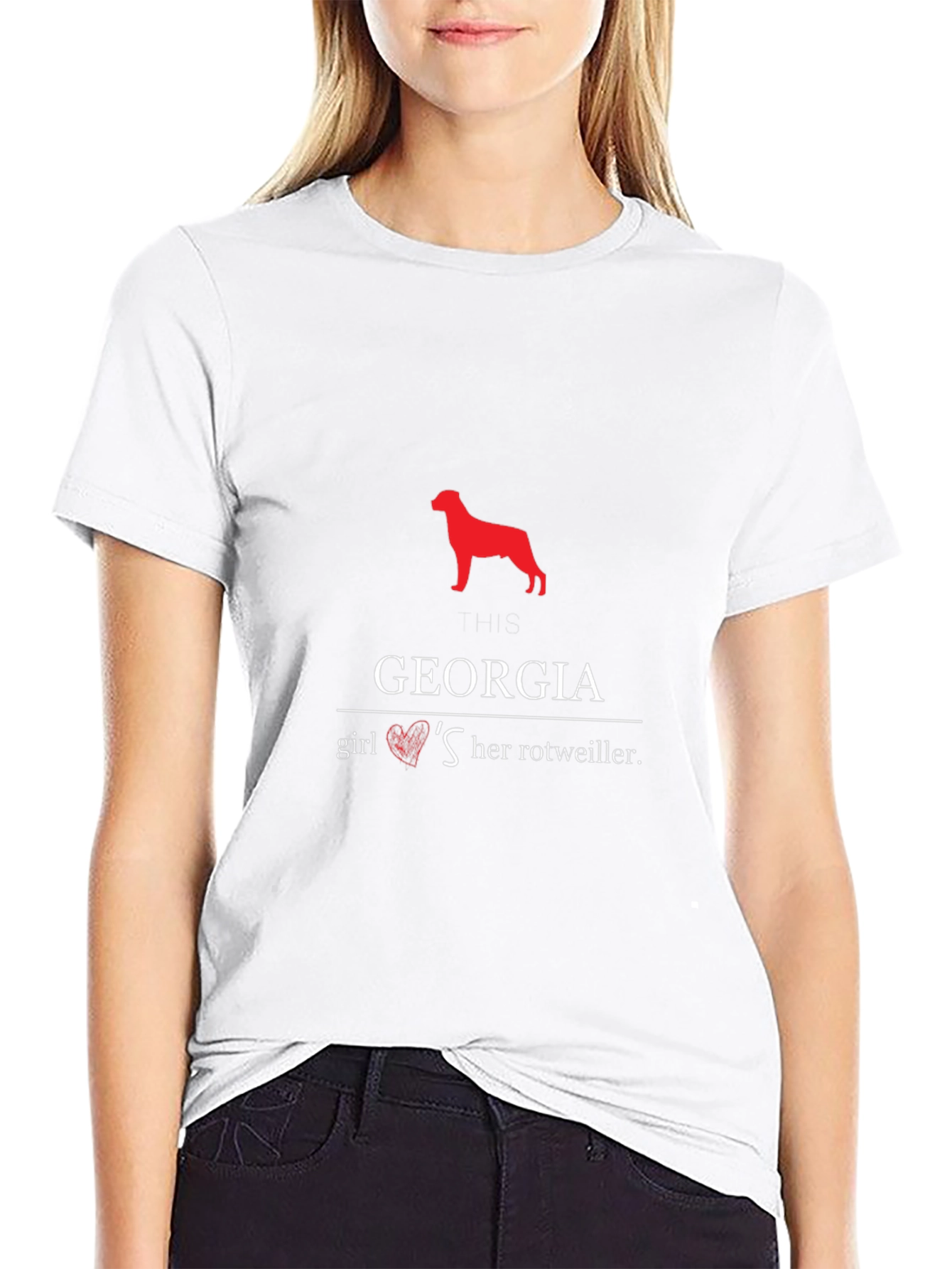 Georgia Rottweiler Lover Black T-Shirt