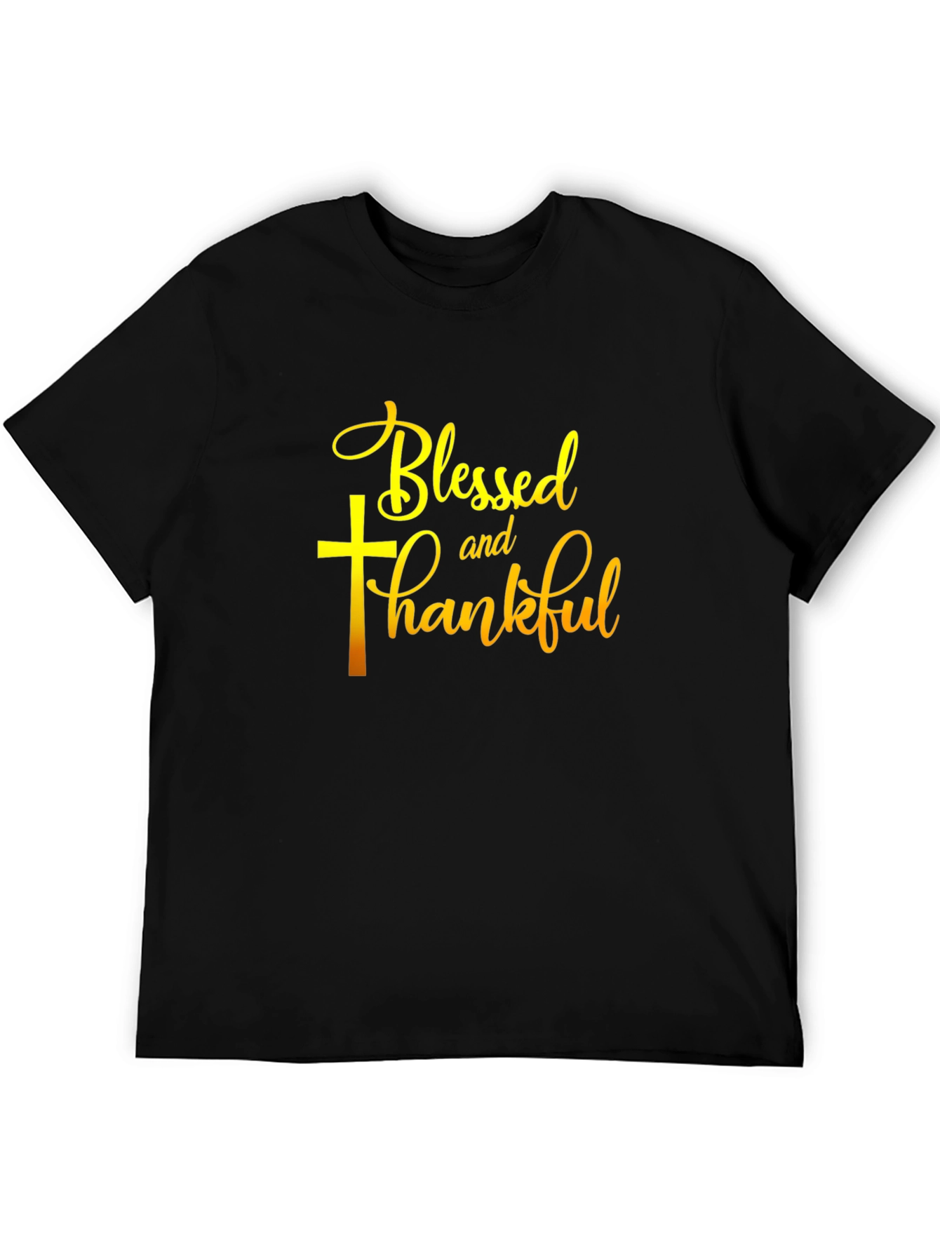 Blessed & Thankful Graphic Tee - Black