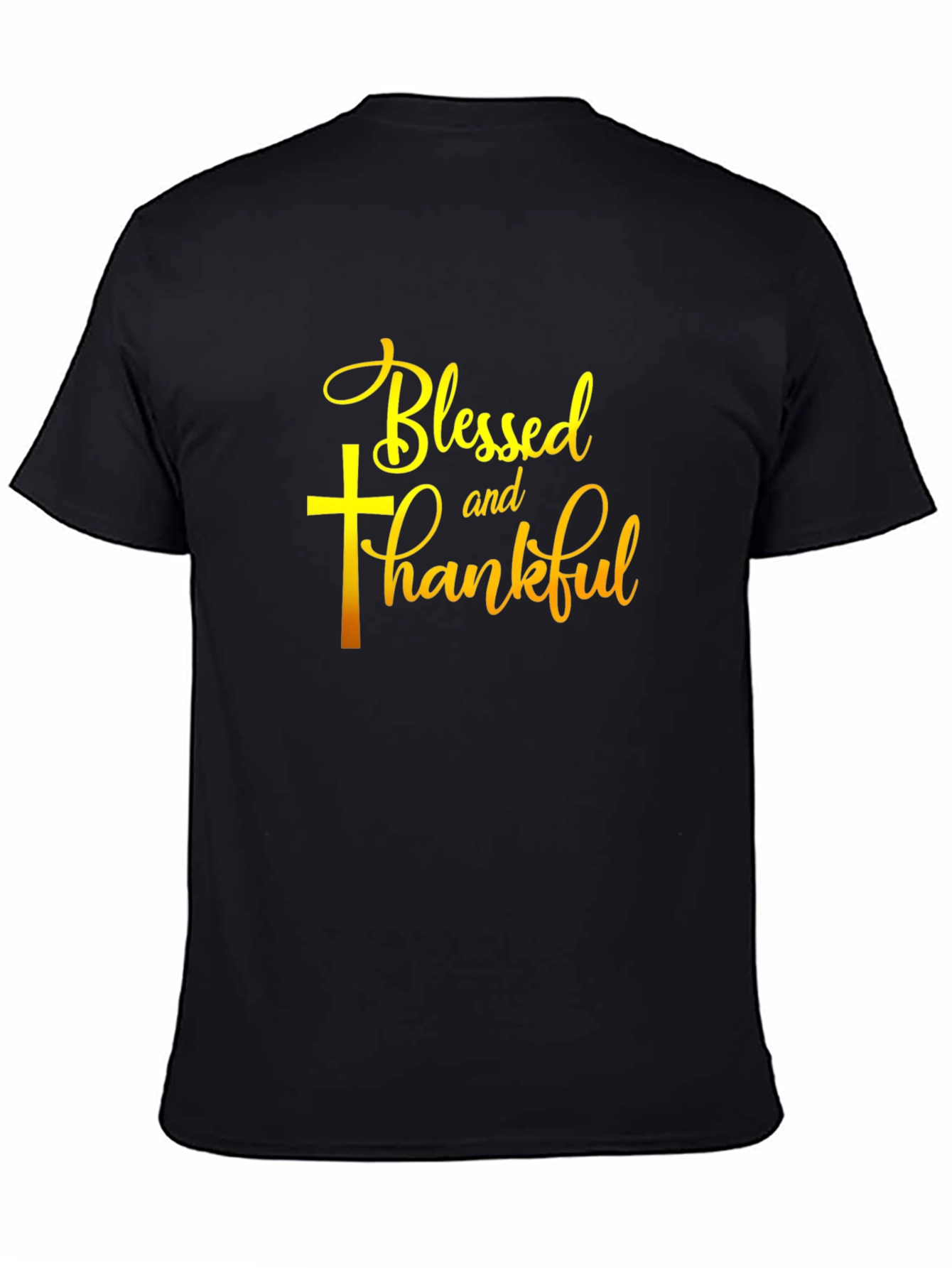 Blessed & Thankful Graphic Tee - Black