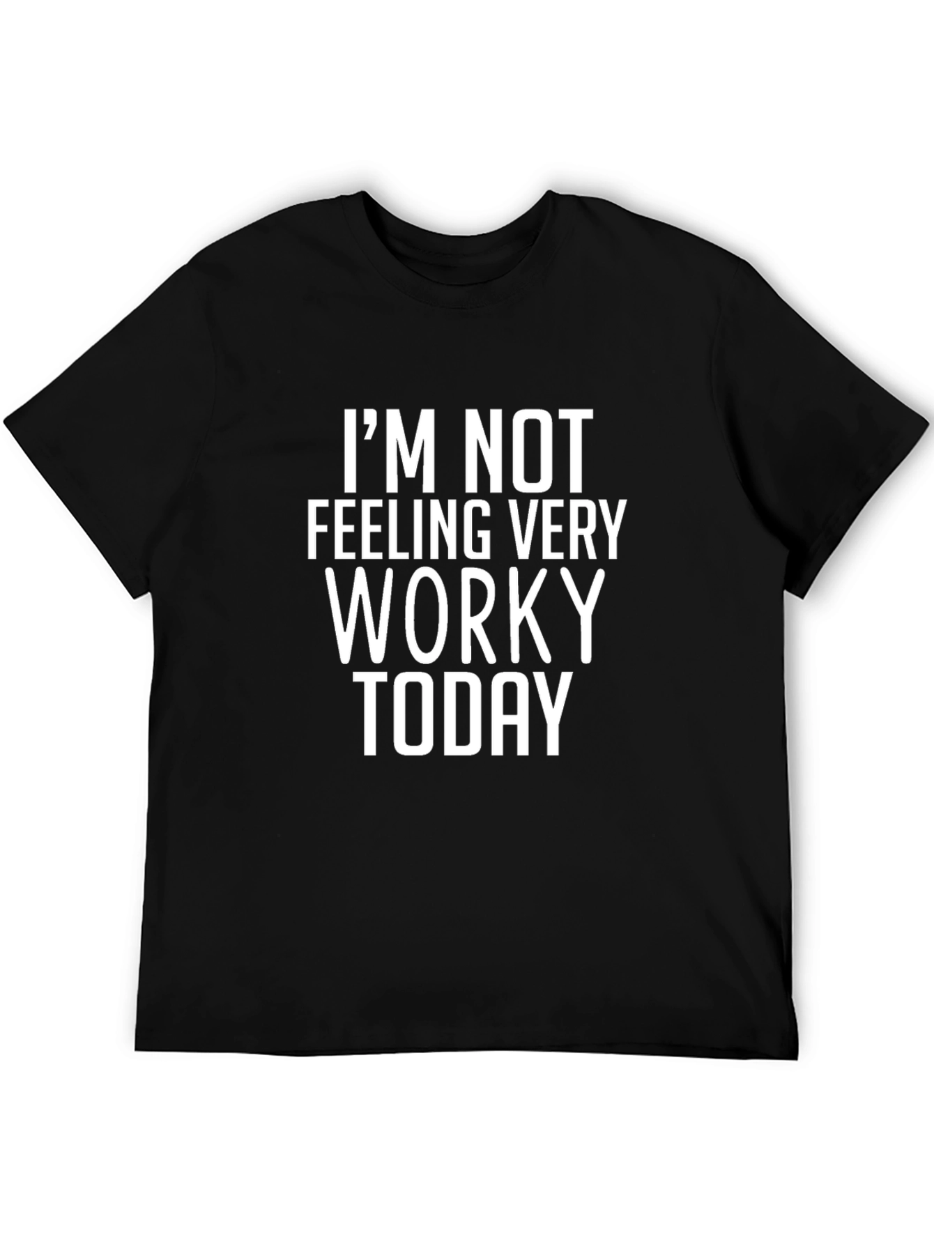 Funny Not Worky Black Graphic T-Shirt