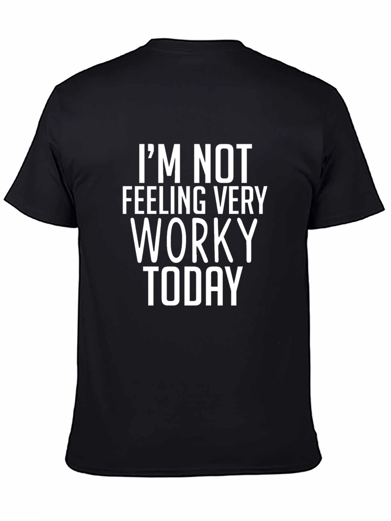 Funny Not Worky Black Graphic T-Shirt