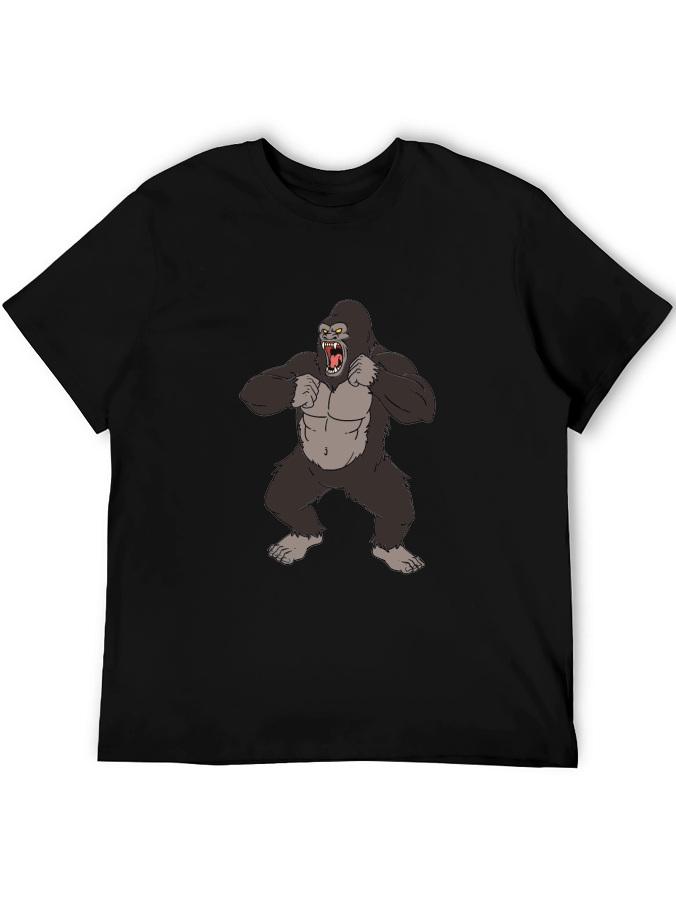 Gorilla Graphic Tee - Black Cotton T-Shirt